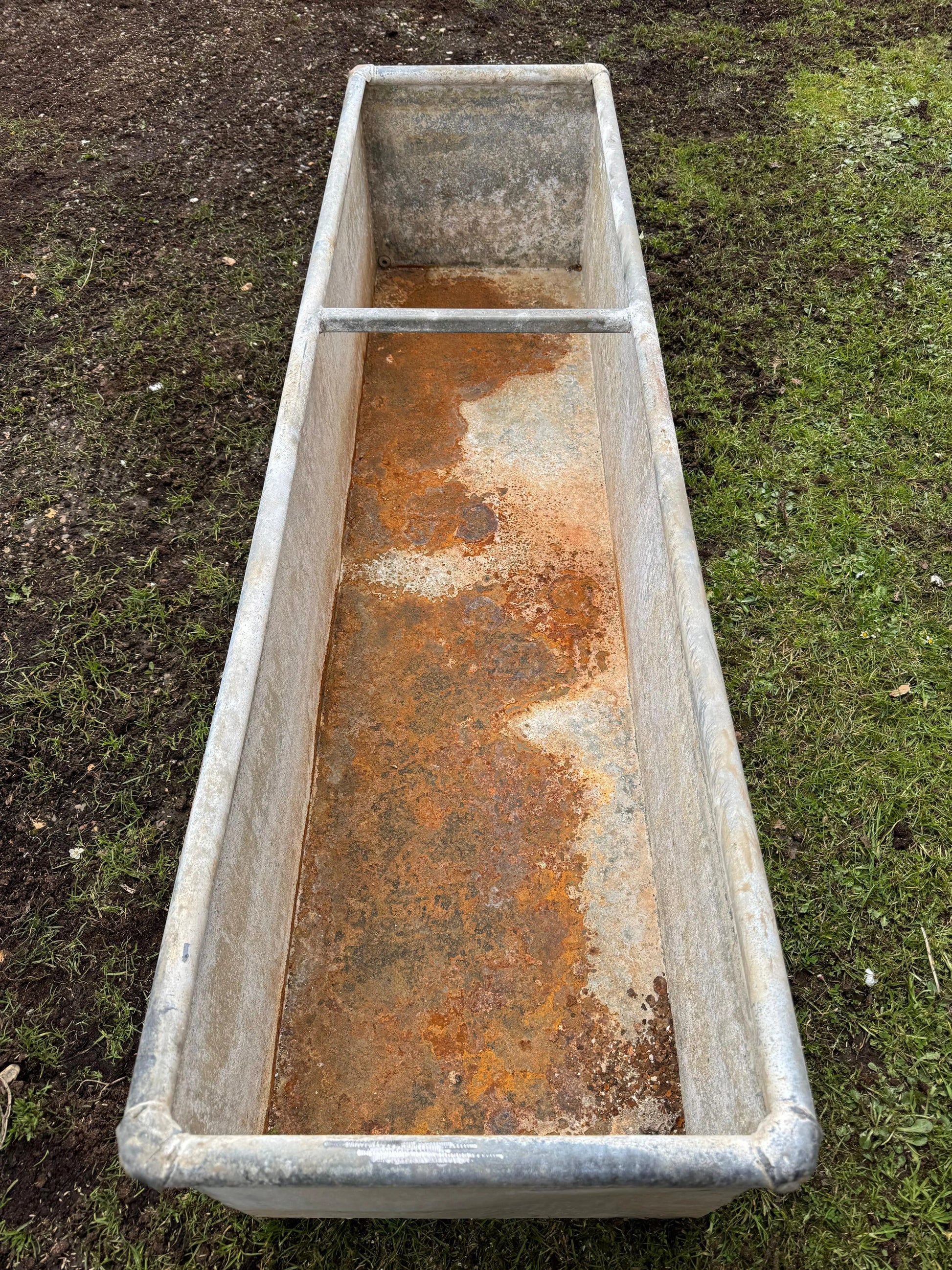 Reclaimed Galvanised Trough Large Garden Planter /  Raised Flower Bed Plant Tree Pot Y1 RUSTIC WAREHOUSE NORFOLK
