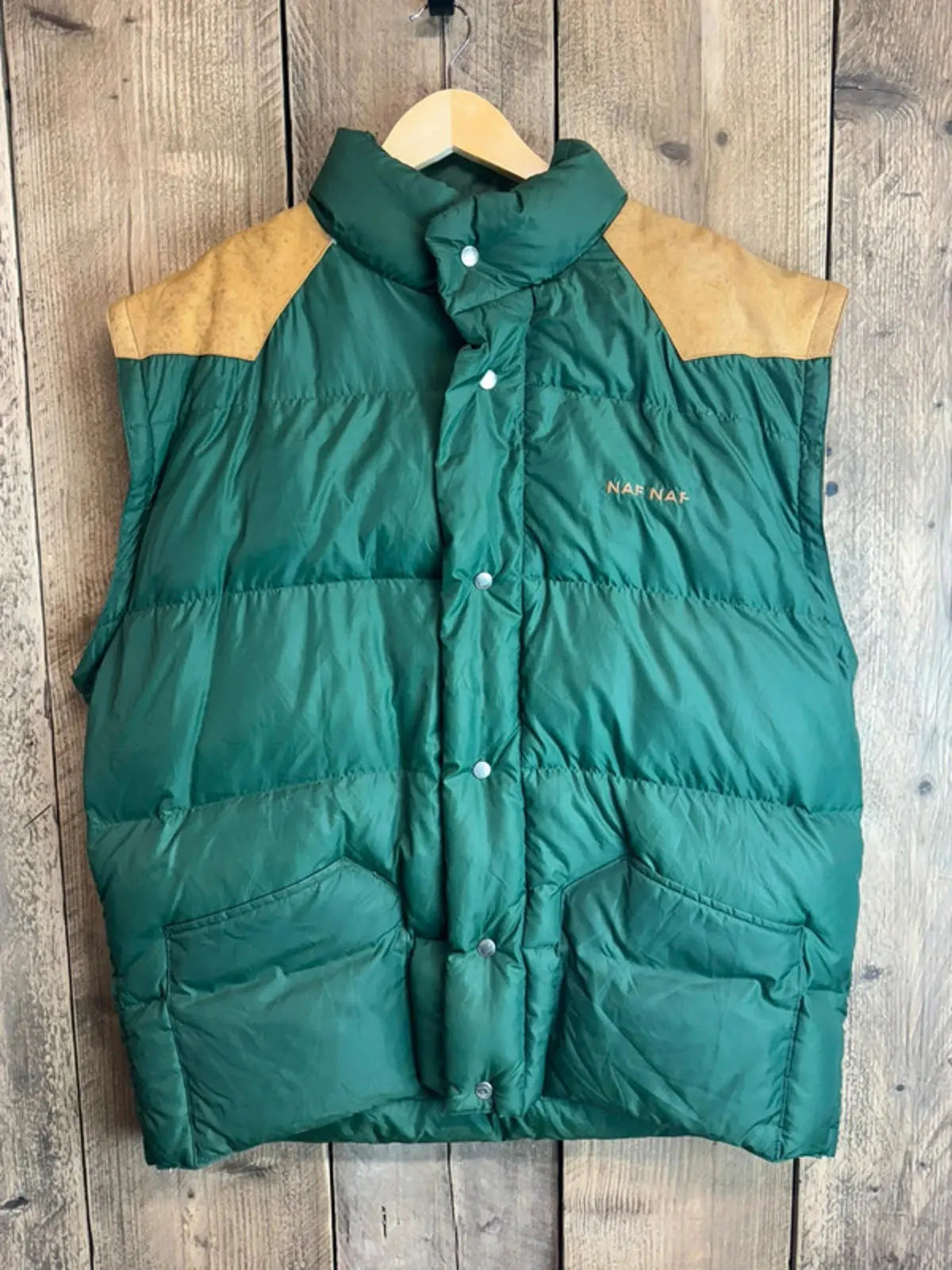 Rare vintage Naf Naf puffer Jacket body warmer Gilet XL 1990s NAF NAF