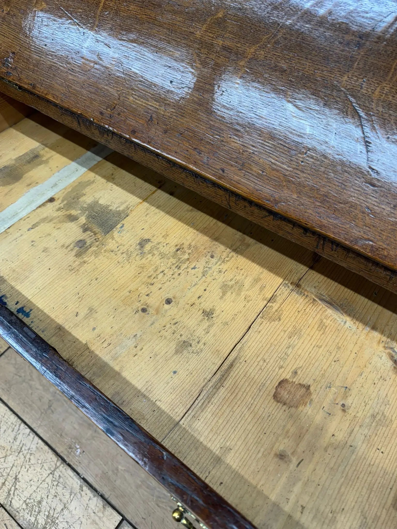 Georgian Oak Bureau Desk / Writing Desk / Sideboard Chest Of Drawers RUSTIC WAREHOUSE NORFOLK