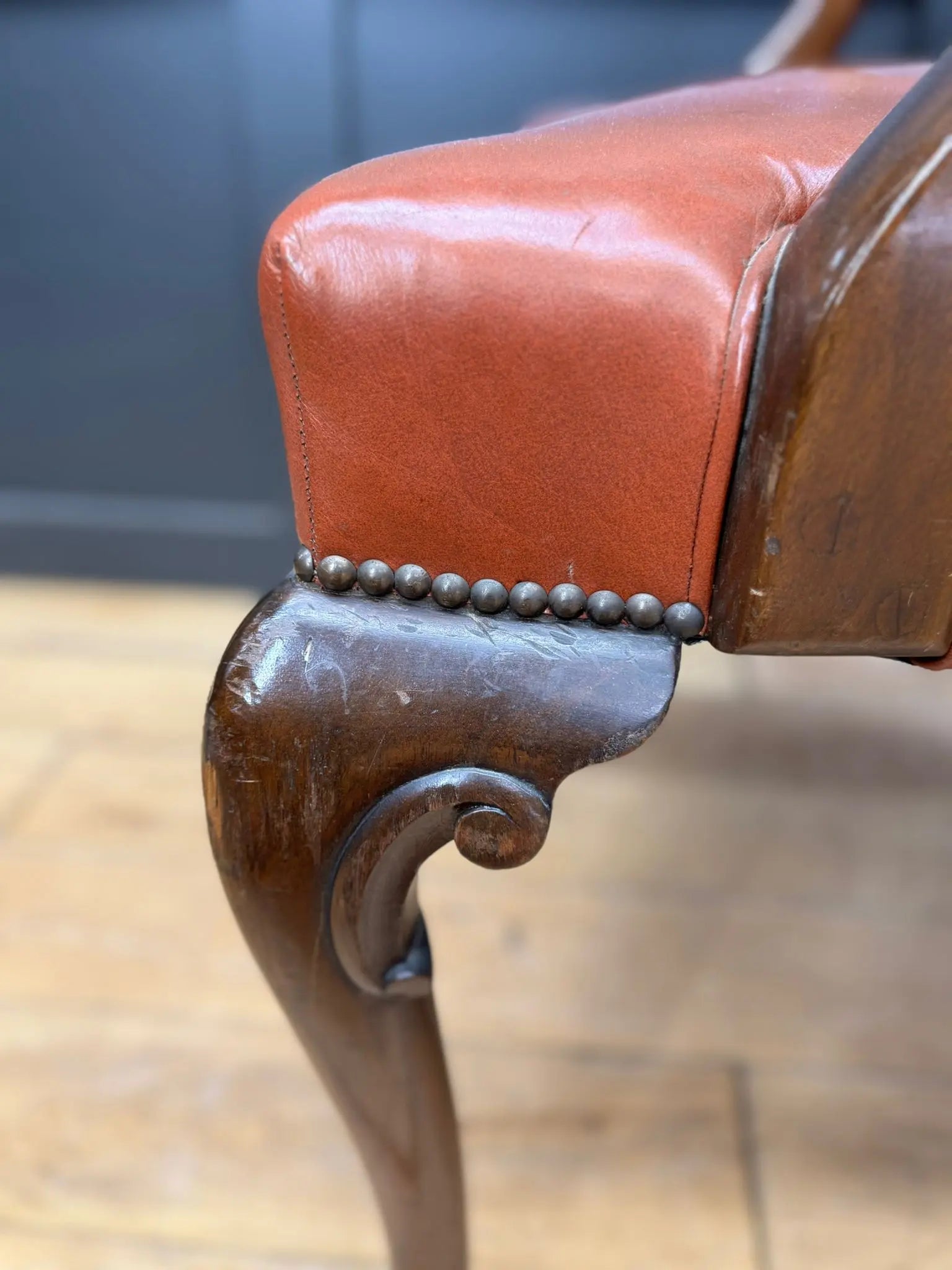 Antique Pair Of Gainsborough Style Mahogany Armchairs Desk Study Carver Chairs RUSTIC WAREHOUSE NORFOLK