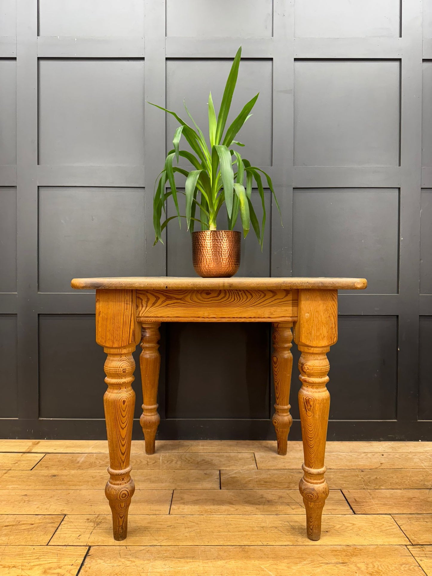 Vintage Square Small Solid Pine Table  / Farmhouse Dining Table / Kitchen Table