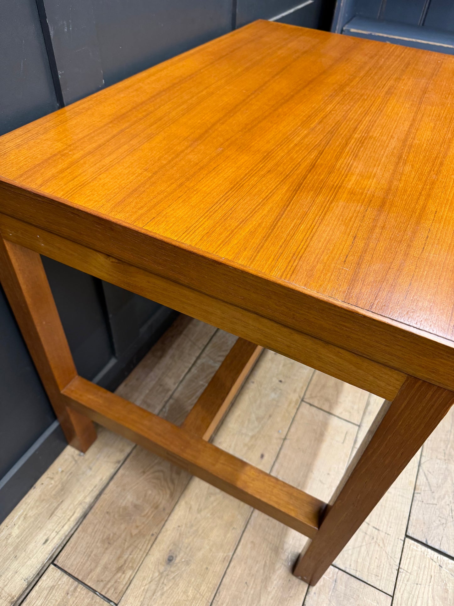 Mid Century Teak Writing Desk Side Table Console Hall Table Alfred Cox 92cm