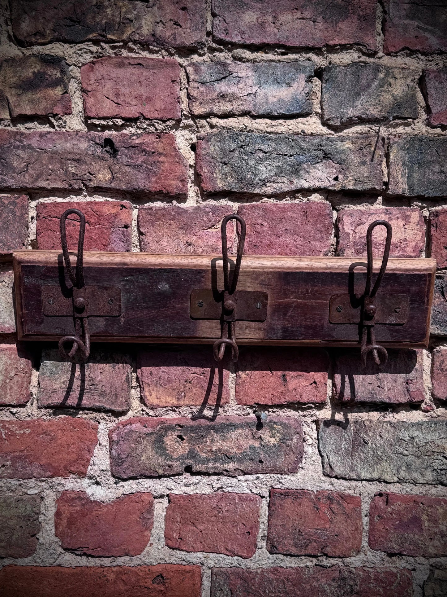 Reclaimed Wooden Coat Hooks / Vintage Rustic Coat Pegs / 3 Hook Coat Hat Rack A RUSTIC WAREHOUSE NORFOLK