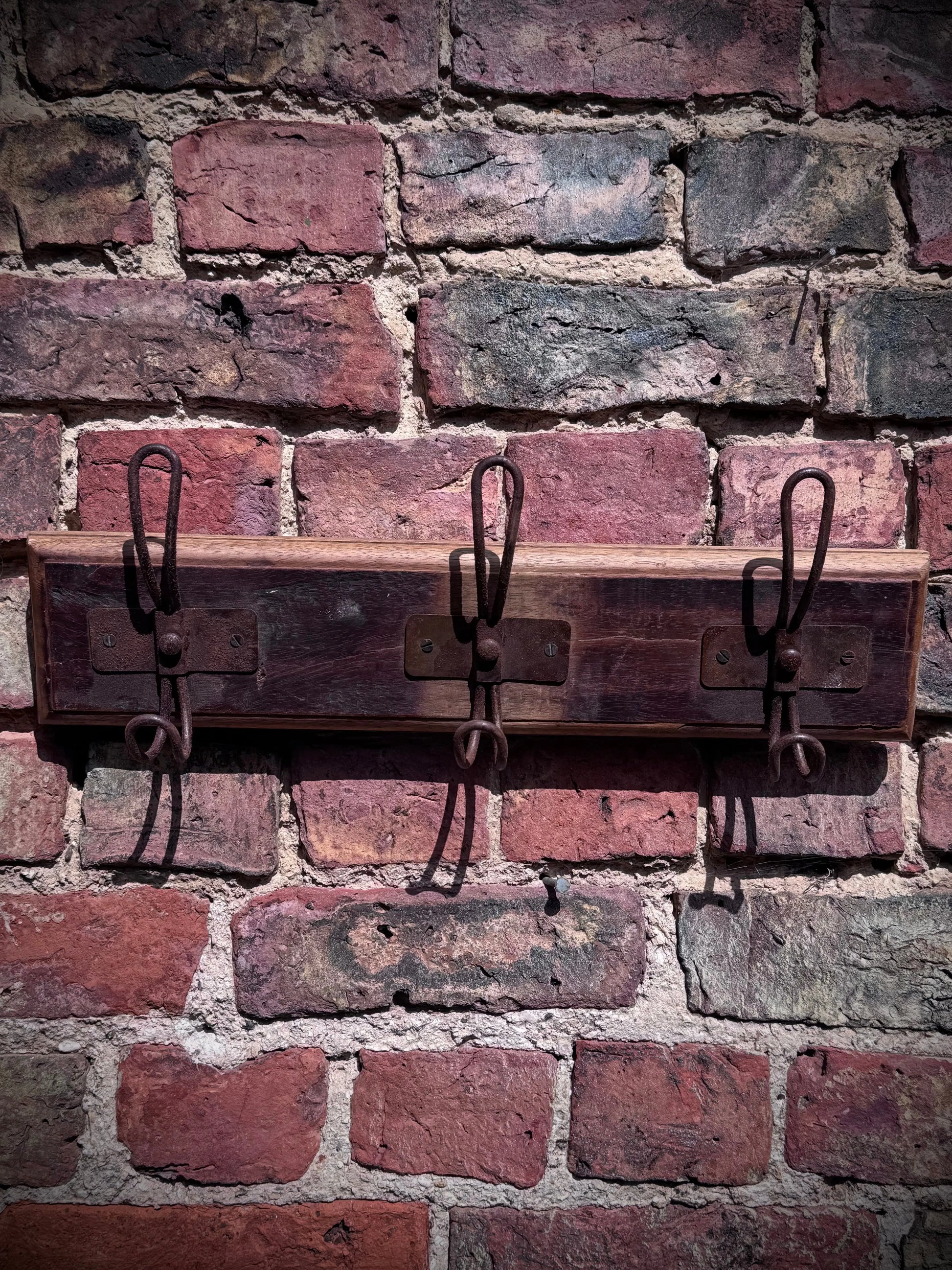 Reclaimed Wooden Coat Hooks / Vintage Rustic Coat Pegs / 3 Hook Coat Hat Rack A RUSTIC WAREHOUSE NORFOLK