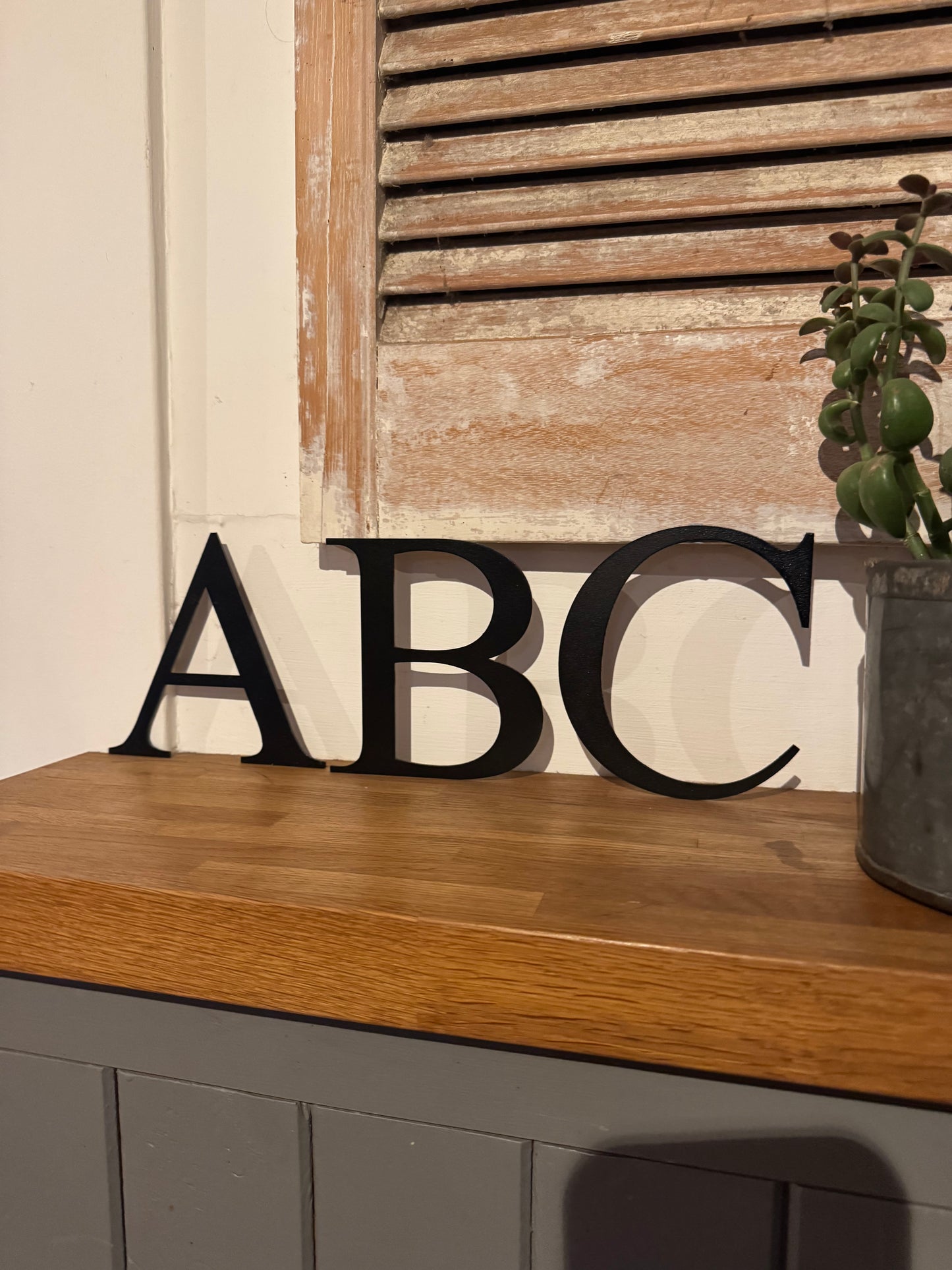 Vintage Style 5" or 12" Black Metal Alphabet Letters Home Garden Personalised Gift Present Decor Reusable Decorations
