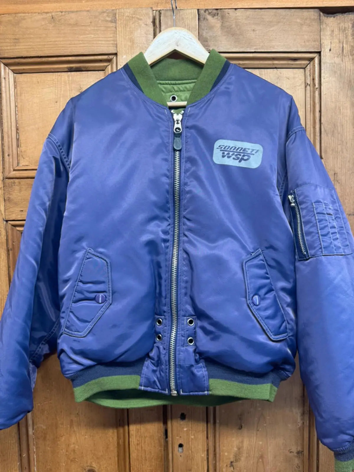 Original 90s Sonneti Bomber Jacket Reversible Rave Coat Unisex Men’s Womens Sonneti