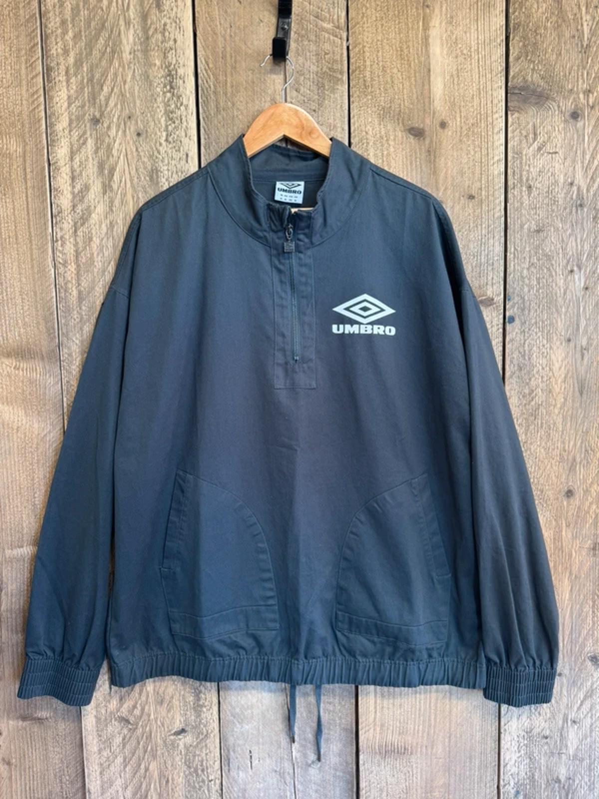 Classic Umbro Retro Drill Tracksuit Top Smock Mens XL Vintage Oasis Indie #43