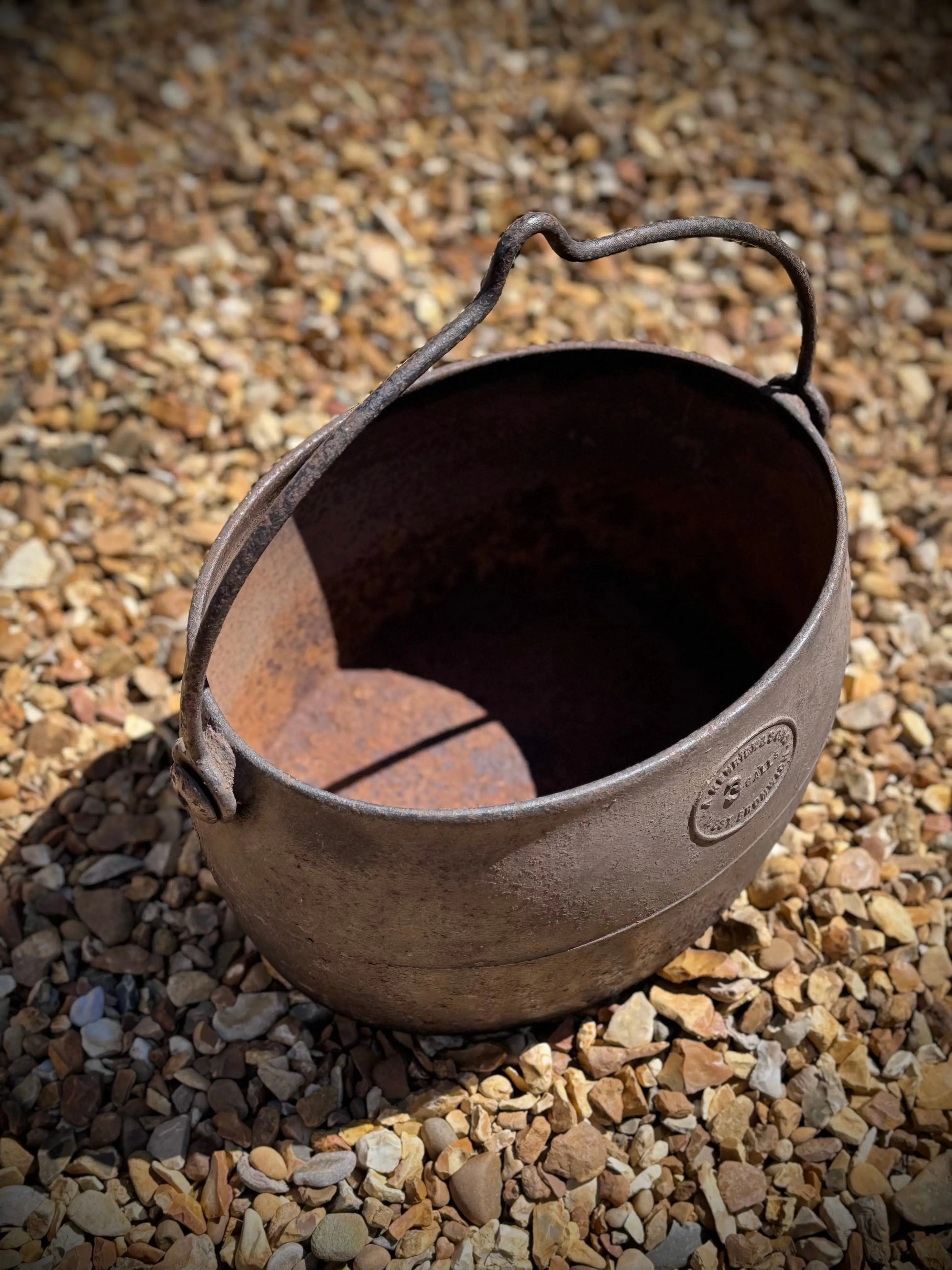 Antique Cast Iron Cauldron Pot 3 Gallon A.Kendrick & Sons West Bromwich Planter Log Holder RUSTIC WAREHOUSE NORFOLK