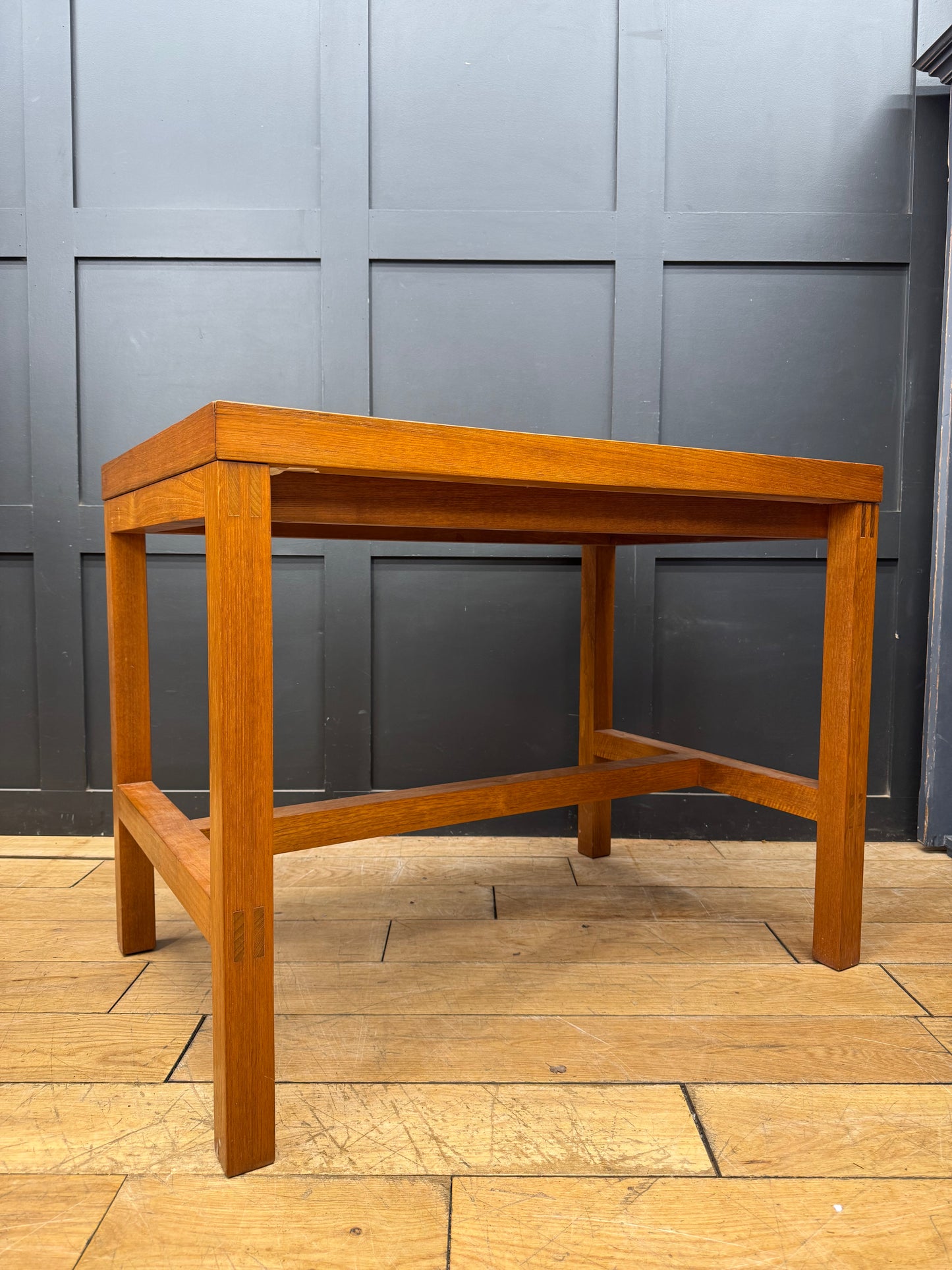 Mid Century Teak Writing Desk Side Table Console Hall Table Alfred Cox 92cm