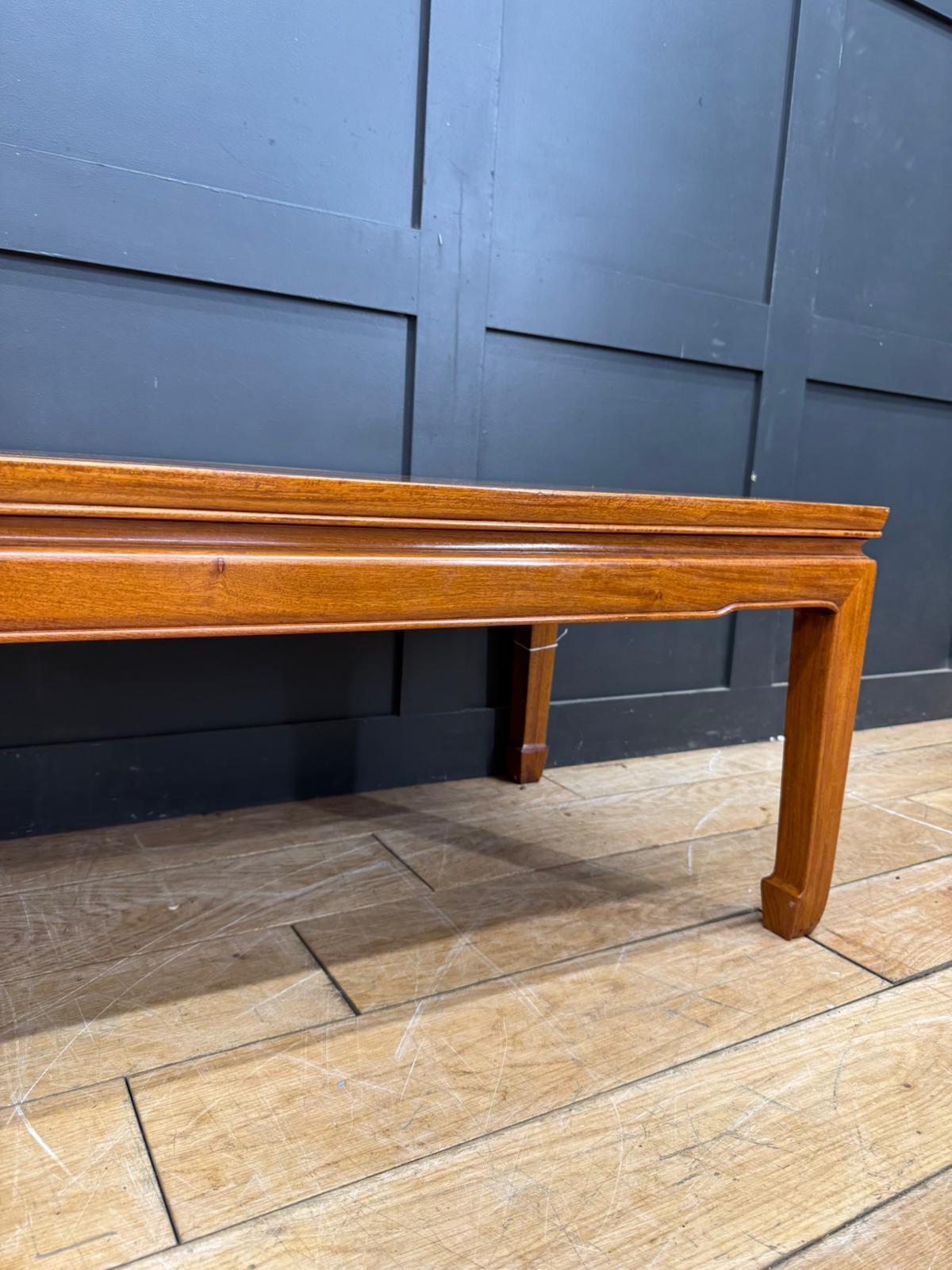 Vintage Mahogany Coffee Table / Oriental Style / Mid Century Modern Low Table B