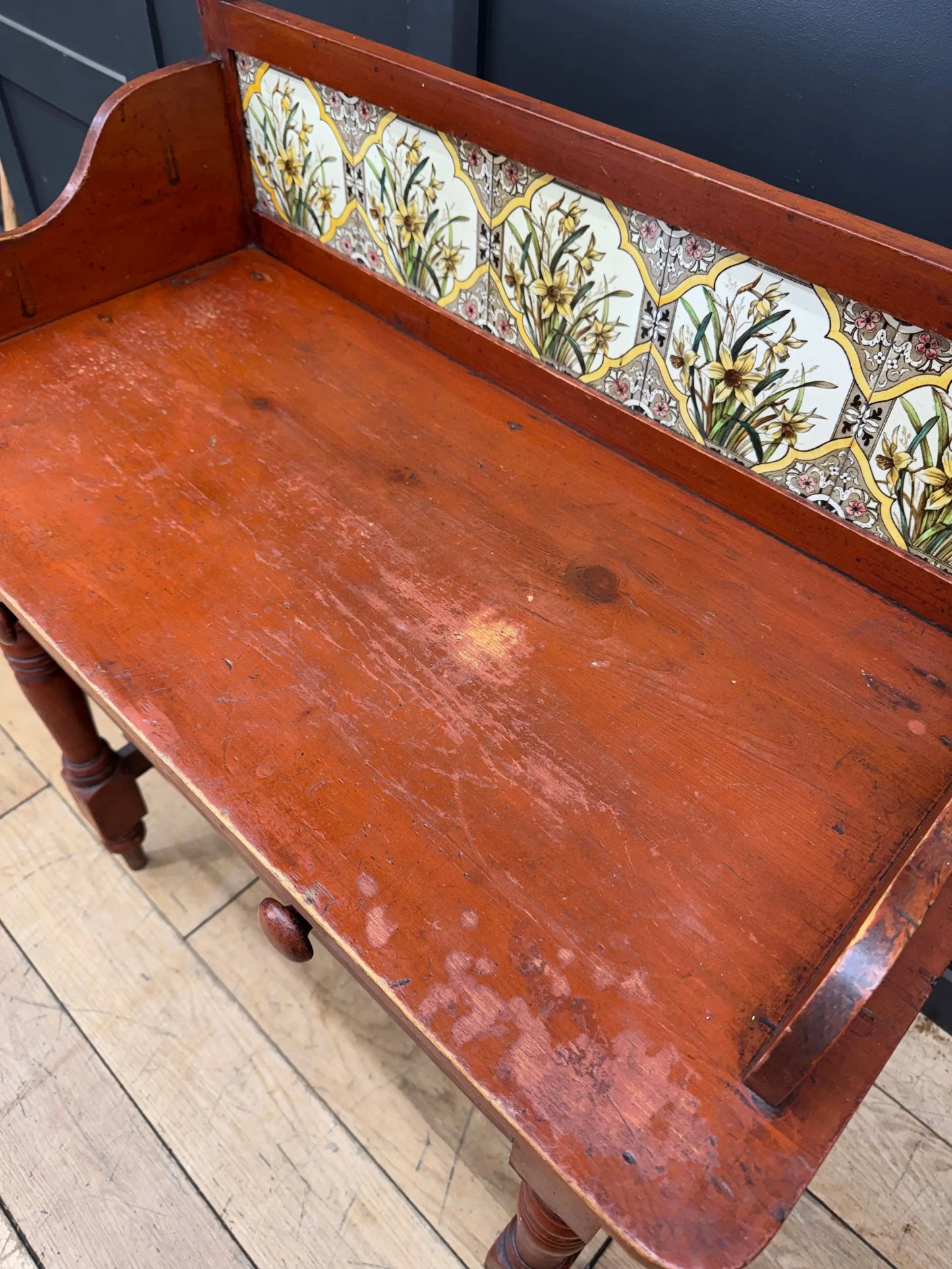 Antique Pine Washstand  Side Table / Dressing Table /Sideboard Desk RUSTIC WAREHOUSE NORFOLK