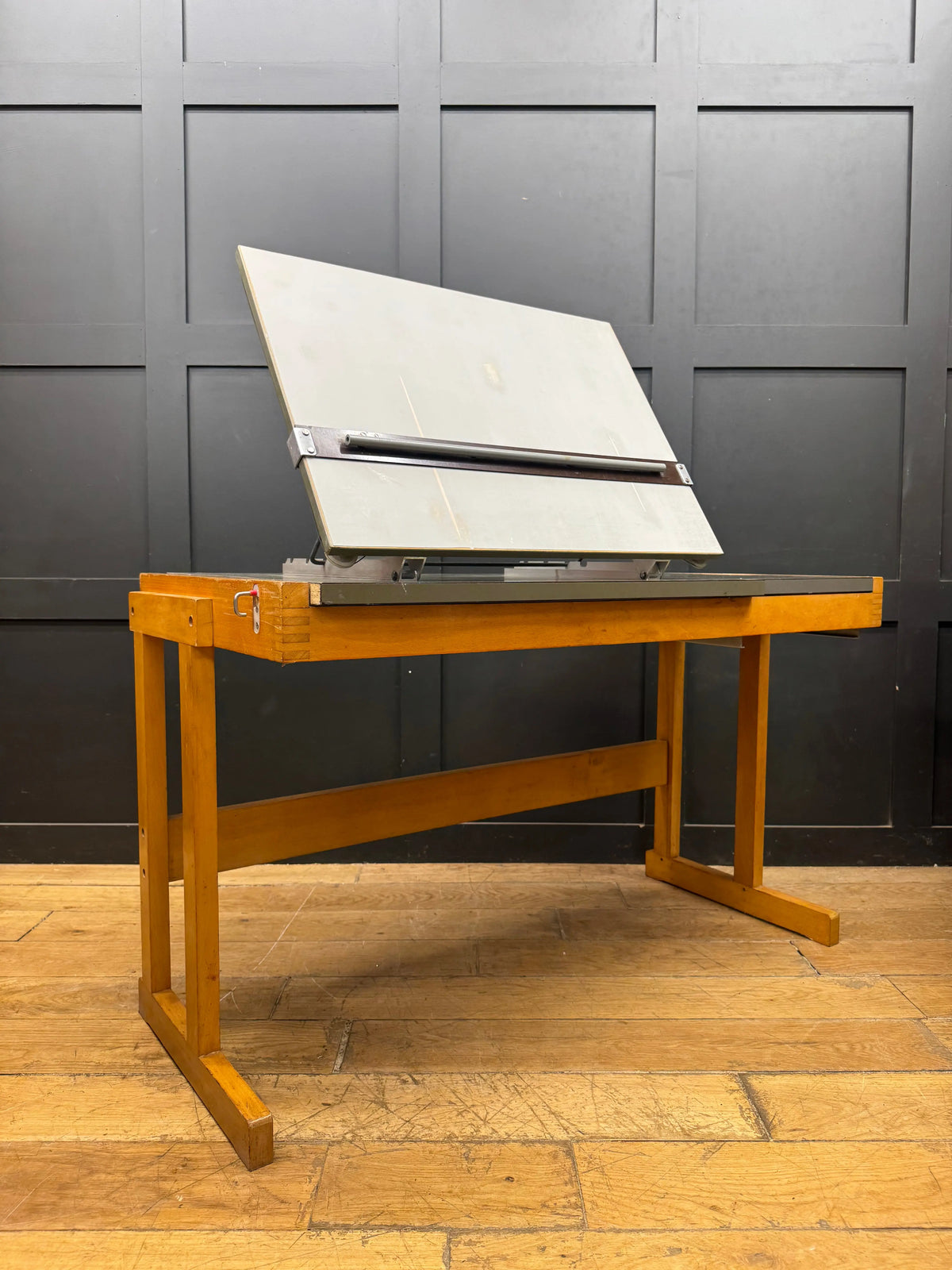 Vintage British Thornton Architects Draughtsman Drawing Table Desk Industrial