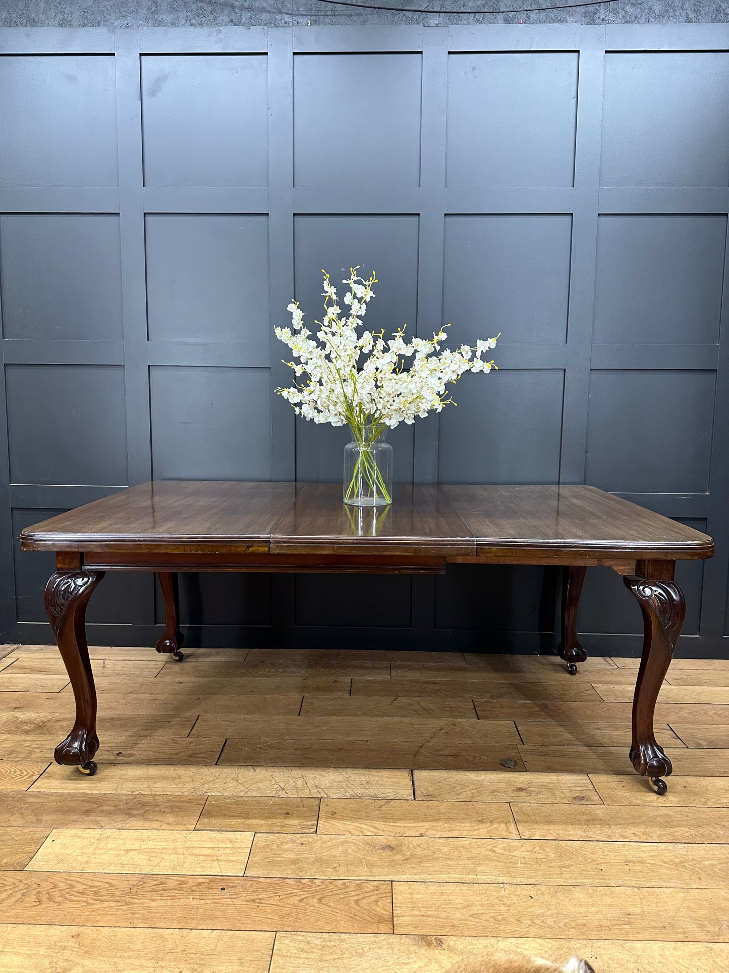 Antique Mahogany Wind Out Dining Table Victorian Extending