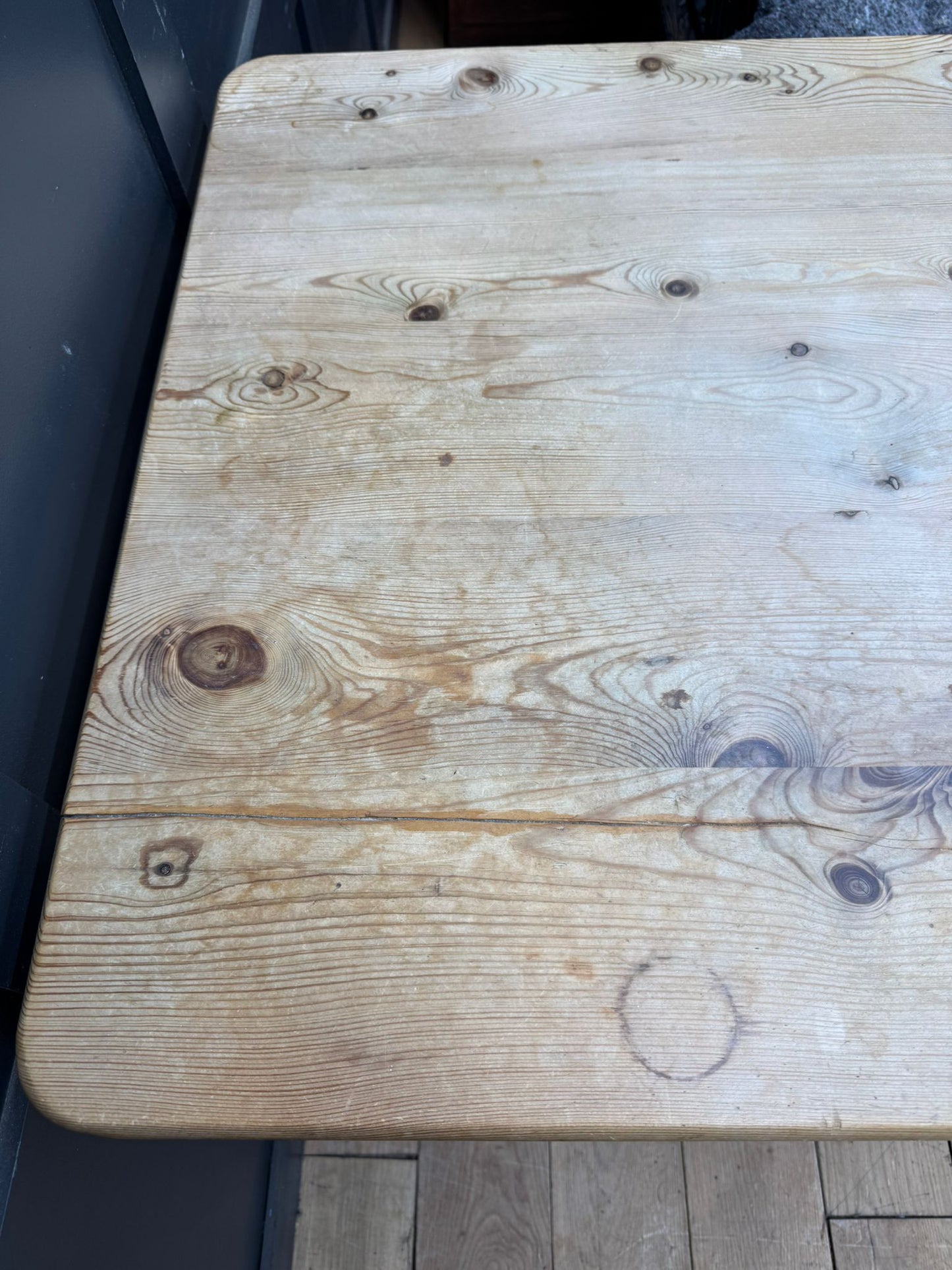 Vintage Square Small Solid Pine Table  / Farmhouse Dining Table / Kitchen Table