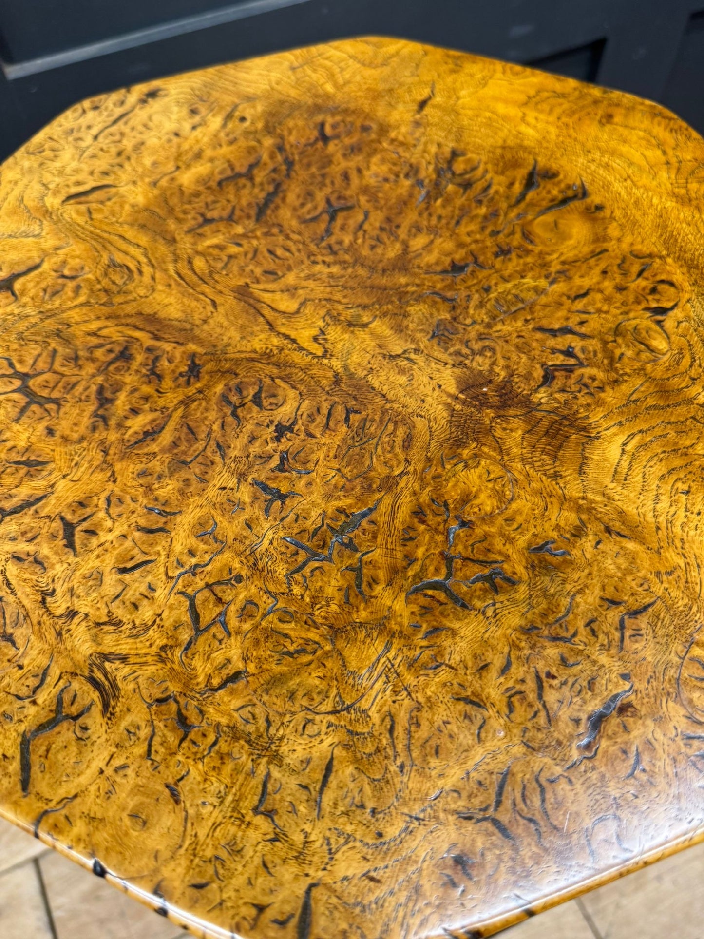 Trio of Vintage Burr Oak Wine Tables English Oak Side Lamp Tables Stunning!