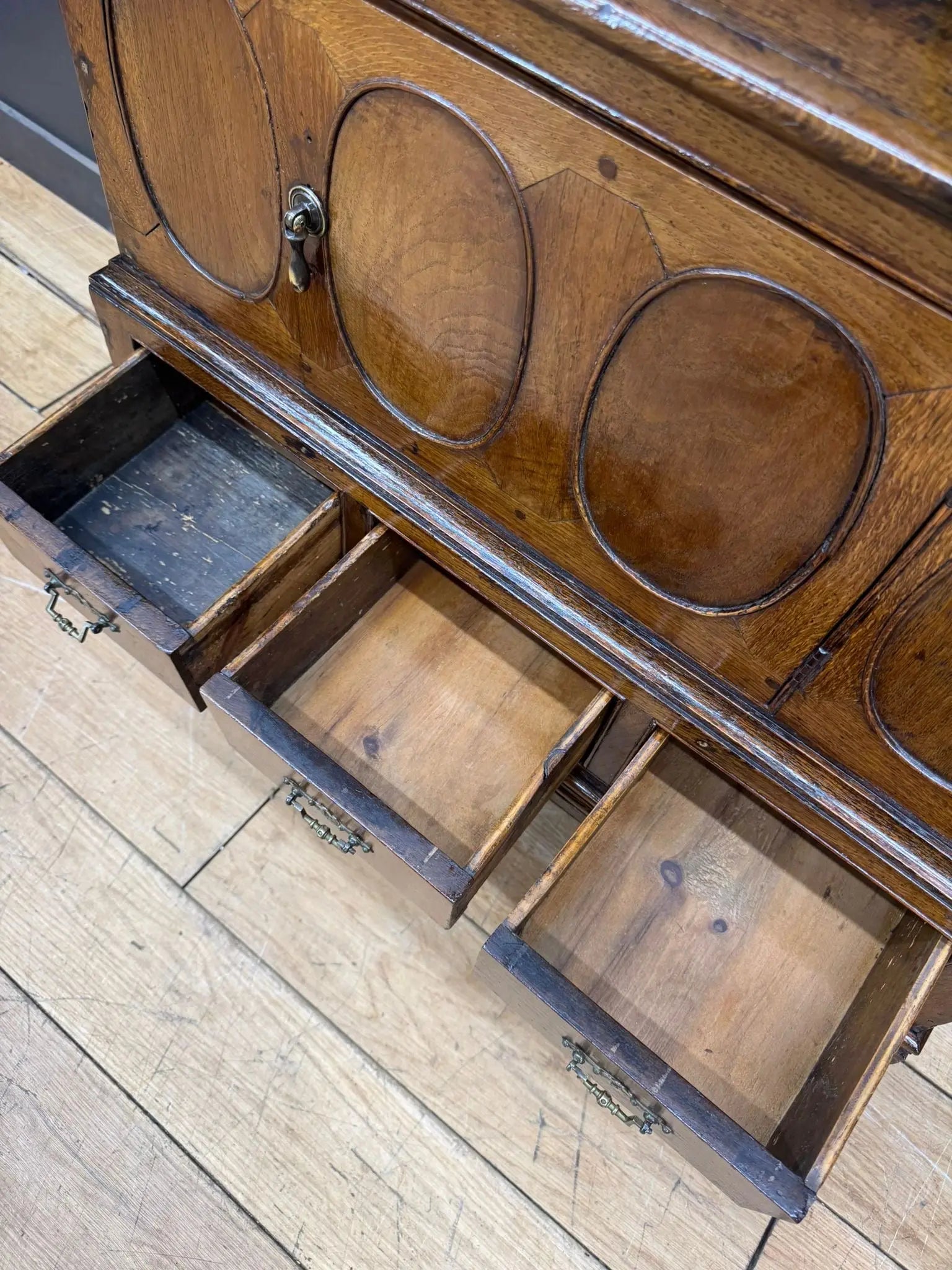 Antique Oak Sideboard / 18th Century Oak Cupboard on Stand / TV Stand RUSTIC WAREHOUSE NORFOLK