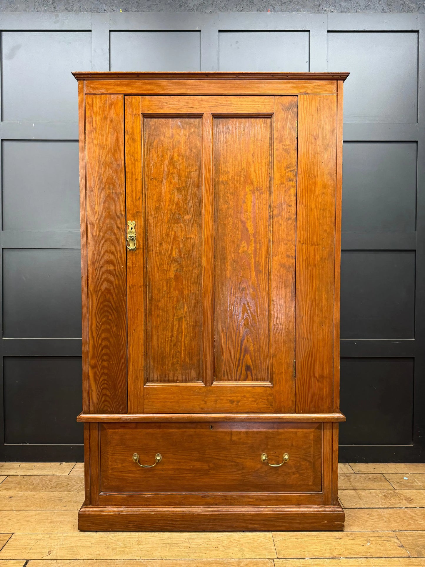 Antique Pitch Pine Single Wardrobe Bedroom Storage Cupboard Drawer RUSTIC WAREHOUSE NORFOLK