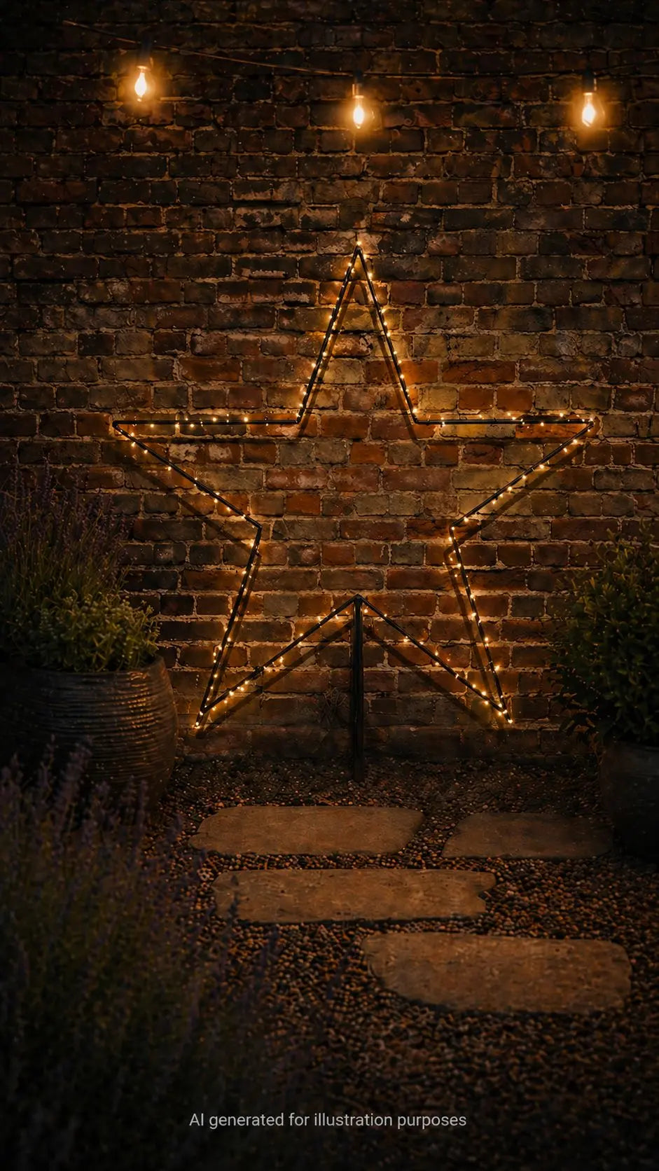 Large Black Metal Star Garden Stake Display Sculpture Christmas Wedding Decor RUSTIC WAREHOUSE NORFOLK
