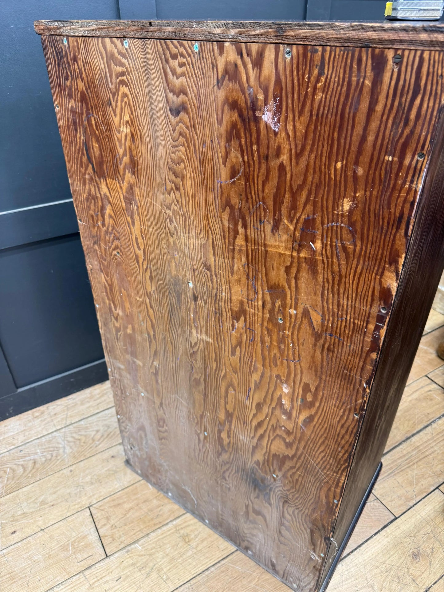 Antique Pitch Pine School Cupboard Single Door Storage Cabinet Shelves Rustic RUSTIC WAREHOUSE NORFOLK