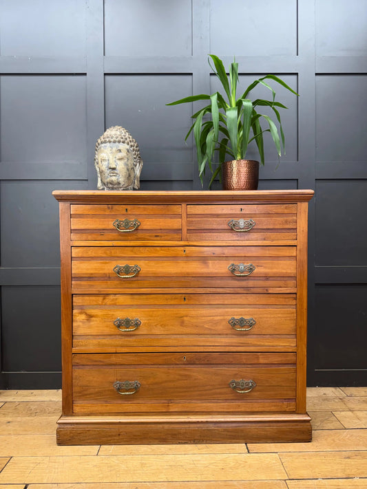 Antique Solid Walnut Chest of Drawers Bedroom Storage Furniture RUSTIC WAREHOUSE NORFOLK