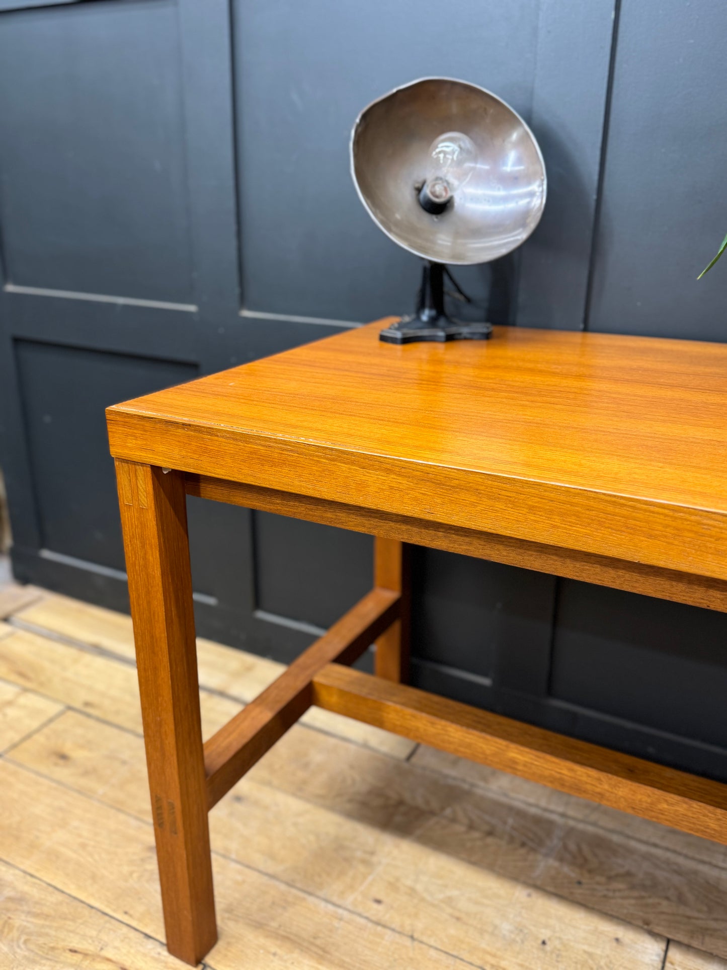 Mid Century Teak Writing Desk Side Table Console Hall Table Alfred Cox 92cm