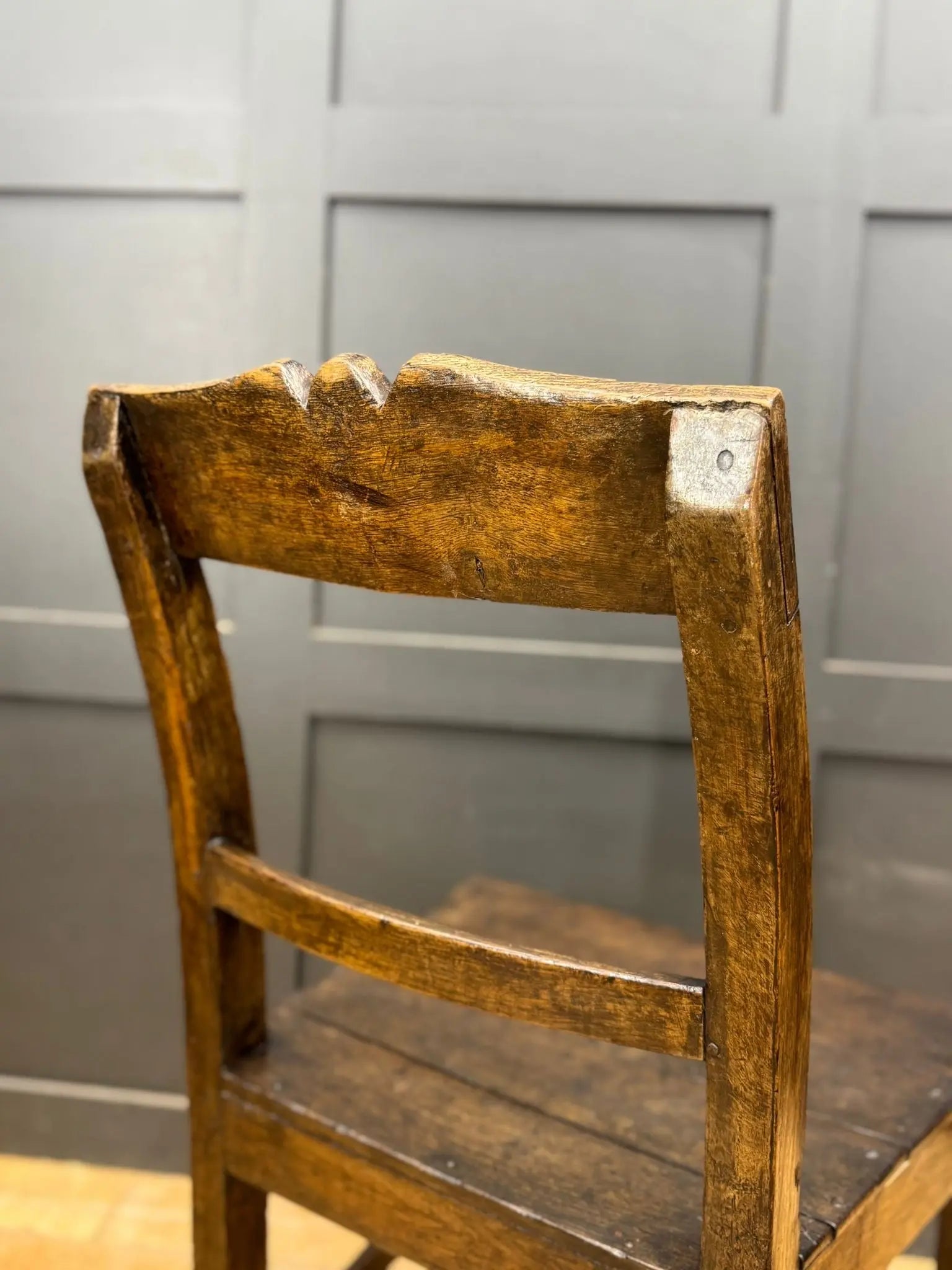 Antique Oak Slat Back Kitchen Dining Chair Primitive Country Georgian Period RUSTIC WAREHOUSE NORFOLK