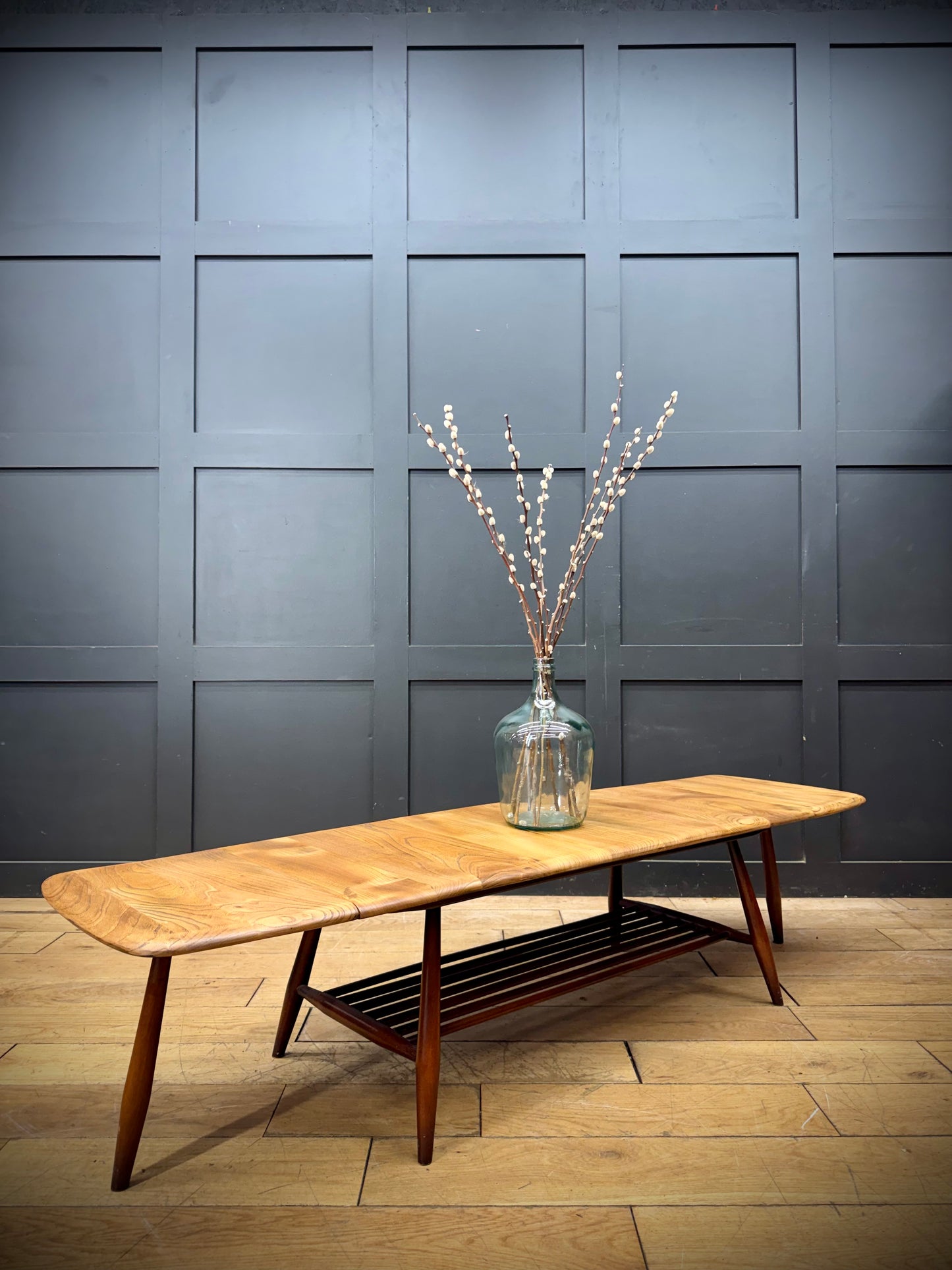 Ercol Model 456 Elm Drop Leaf Coffee Table / Mid Century / Supper Table