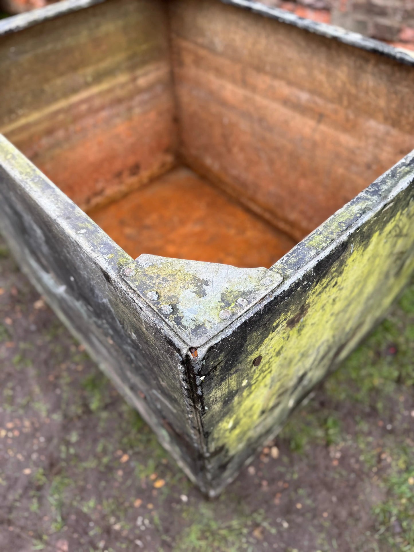 Riveted Galvanised Trough Planter /  Raised Flower Bed Plant Pot Log Store Z10 RUSTIC WAREHOUSE NORFOLK