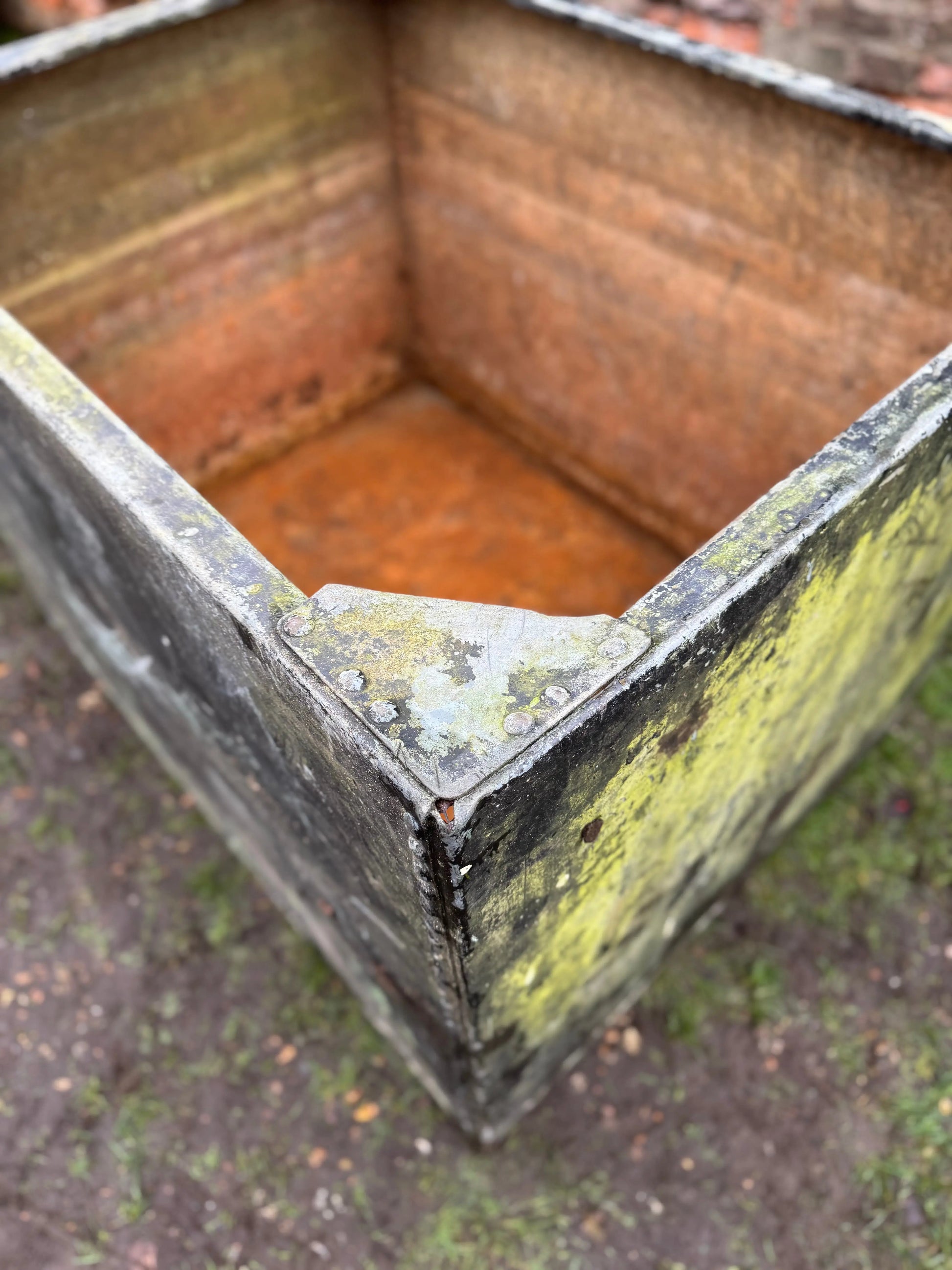 Riveted Galvanised Trough Planter /  Raised Flower Bed Plant Pot Log Store Z10 RUSTIC WAREHOUSE NORFOLK