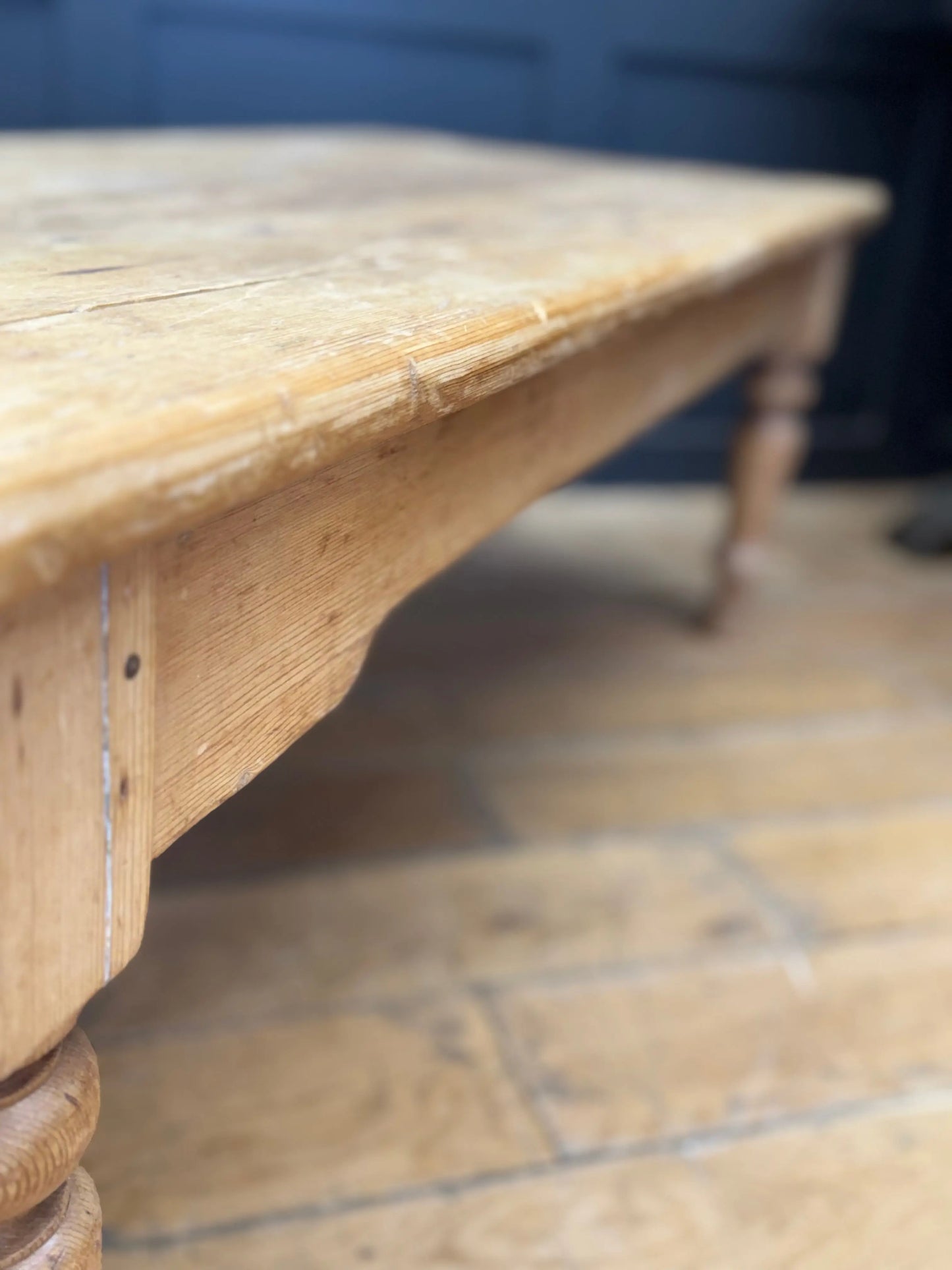 Victorian Pine Coffee Table Antique Reclaimed School Table Rustic Farmhouse