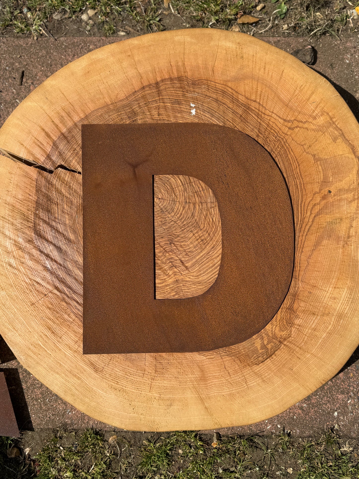 12" Rusty Fat Font Metal Letters A-Z 0-9.