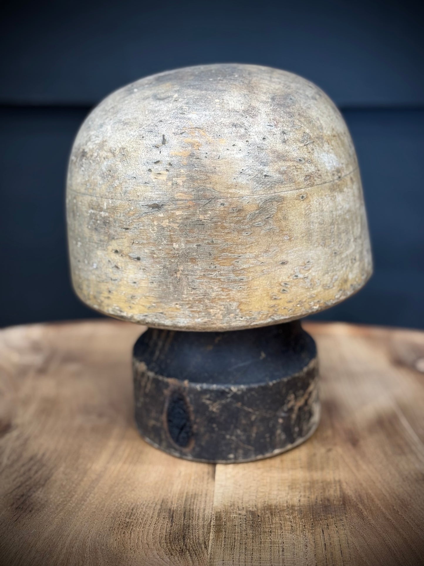 Antique Hat Block Milliner Wooden Hat / Wig Shop Stand