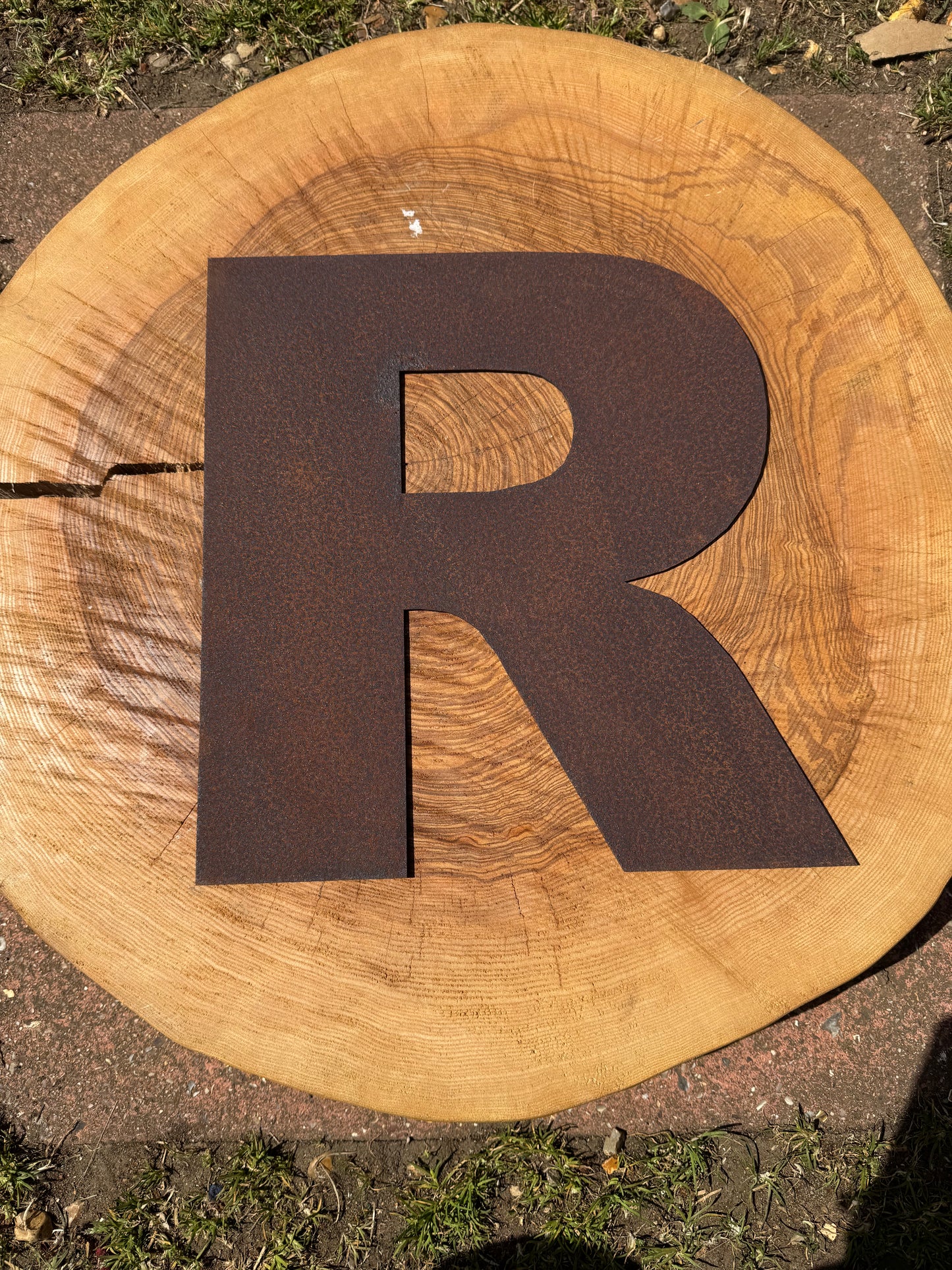 12" Rusty Fat Font Metal Letters A-Z 0-9.