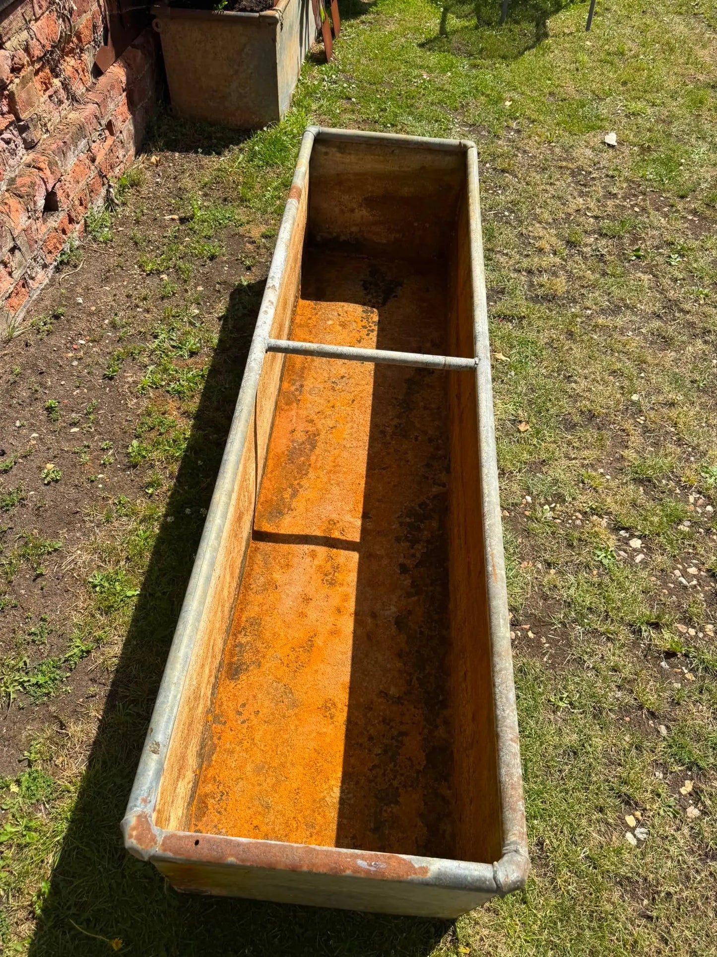Reclaimed Galvanised Trough Large Planter /  Raised Flower Bed Plant Tree Pot T6
