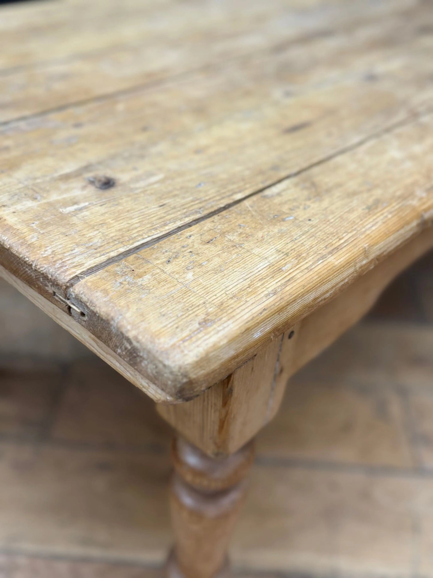 Victorian Pine Coffee Table Antique Reclaimed School Table Rustic Farmhouse