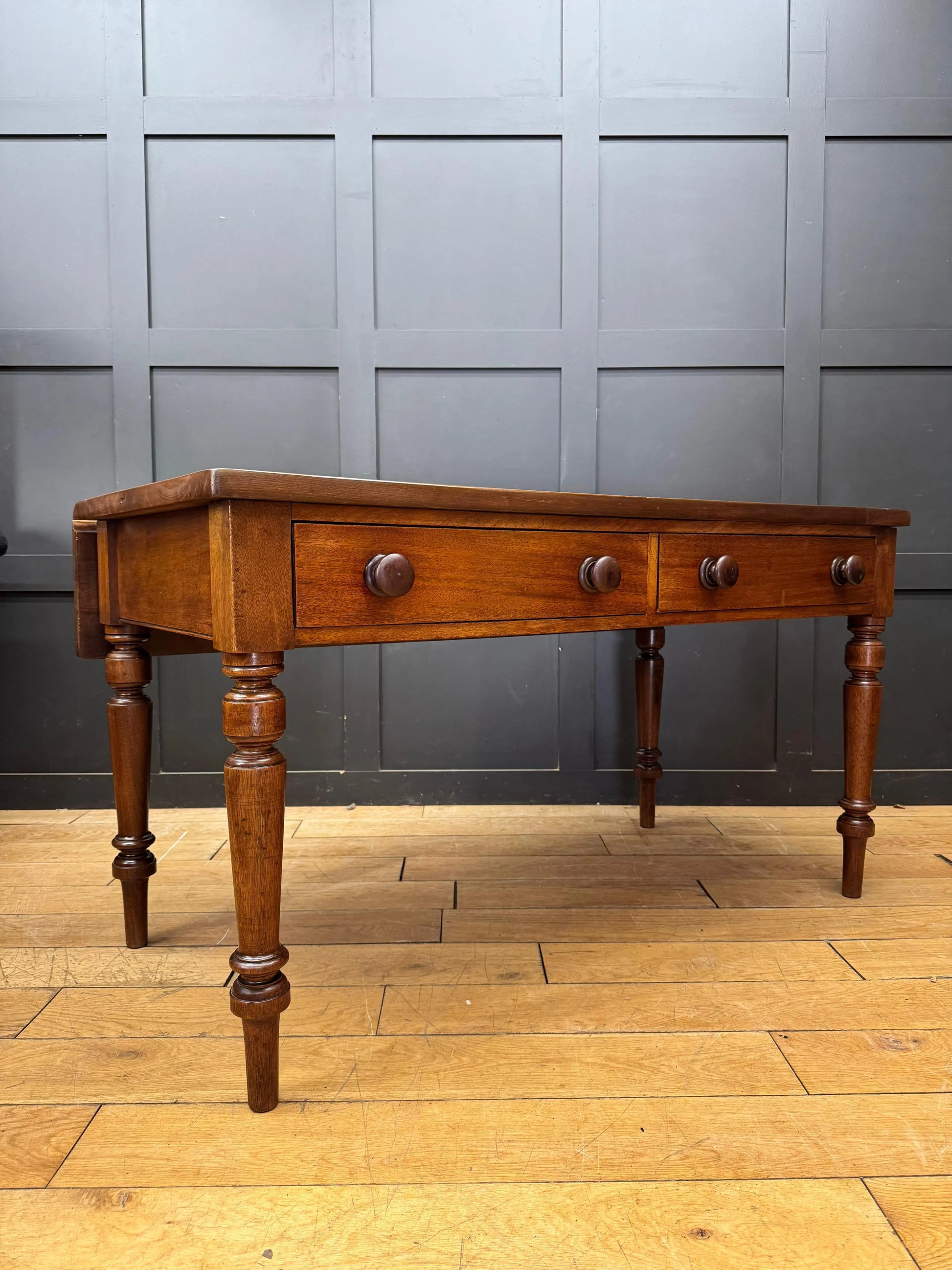 Victorian Mahogany Desk Table Kitchen Work Table /Drop Leaf Drawer Writing Table RUSTIC WAREHOUSE NORFOLK