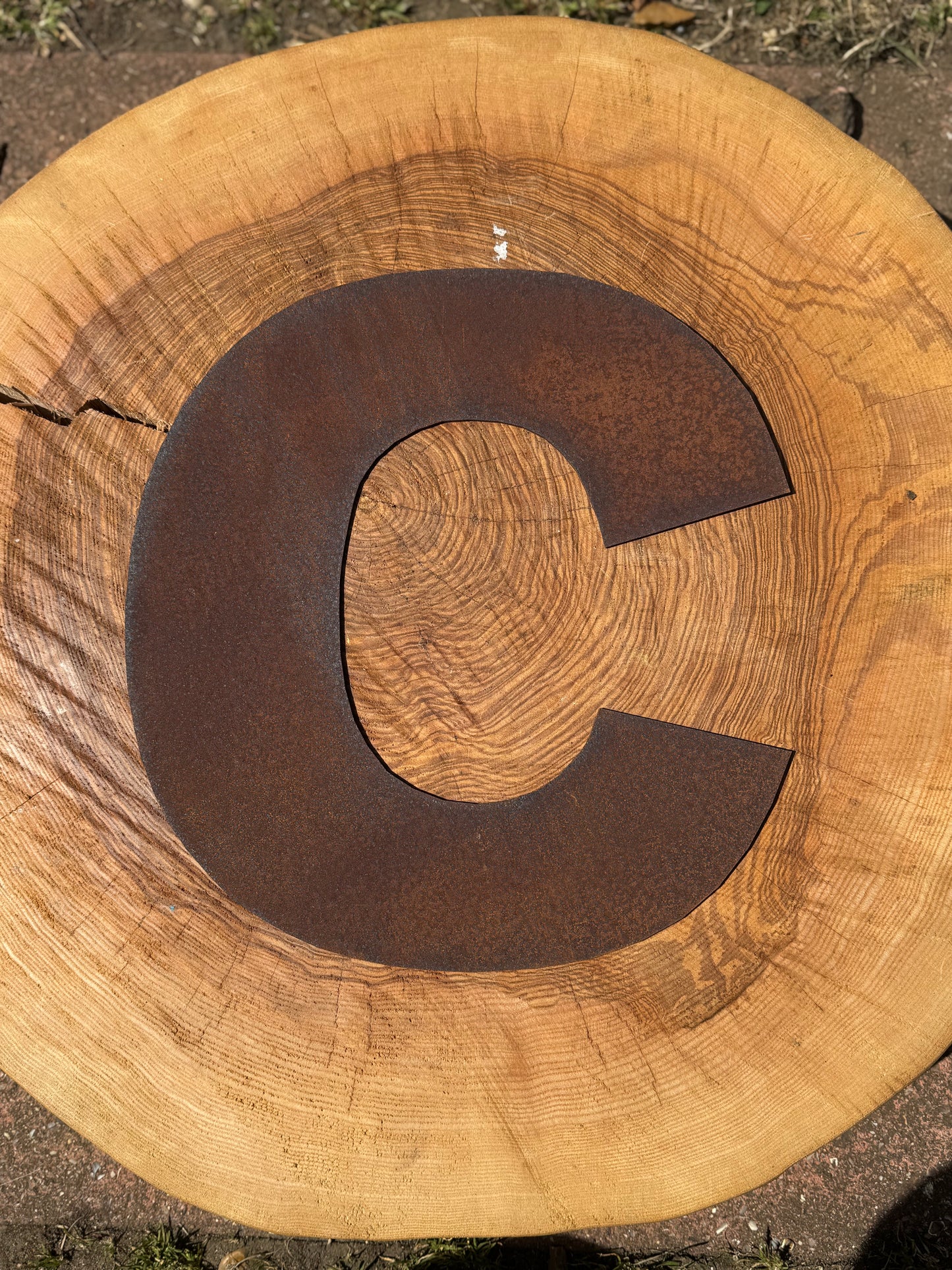 12" Rusty Fat Font Metal Letters A-Z 0-9.