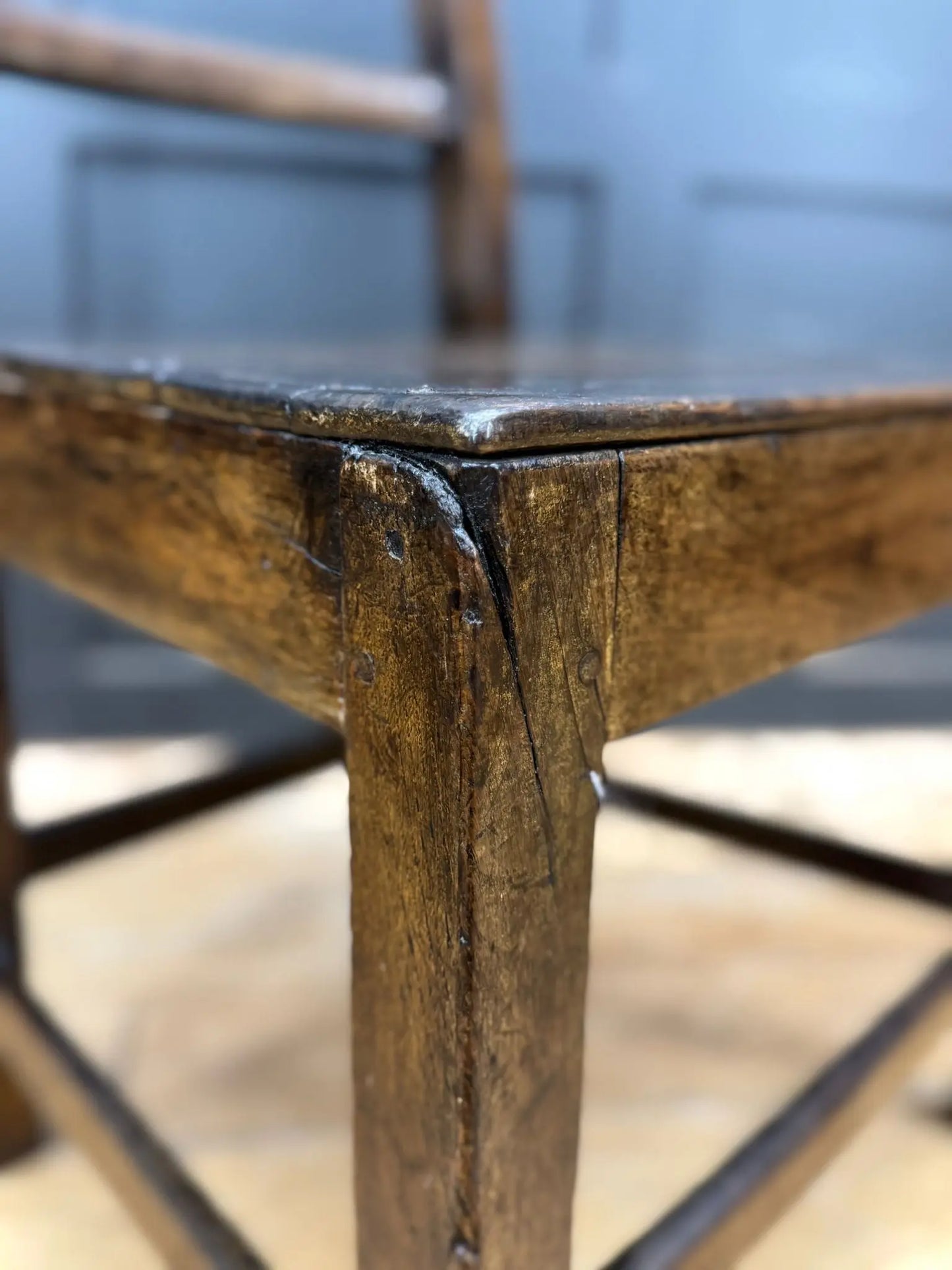 Antique Oak Slat Back Kitchen Dining Chair Primitive Country Georgian Period RUSTIC WAREHOUSE NORFOLK