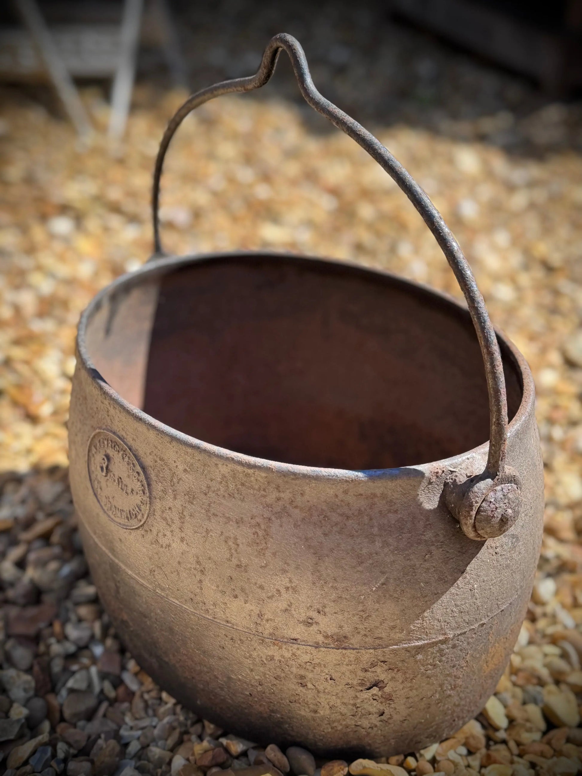 Antique Cast Iron Cauldron Pot 3 Gallon A.Kendrick & Sons West Bromwich Planter Log Holder RUSTIC WAREHOUSE NORFOLK