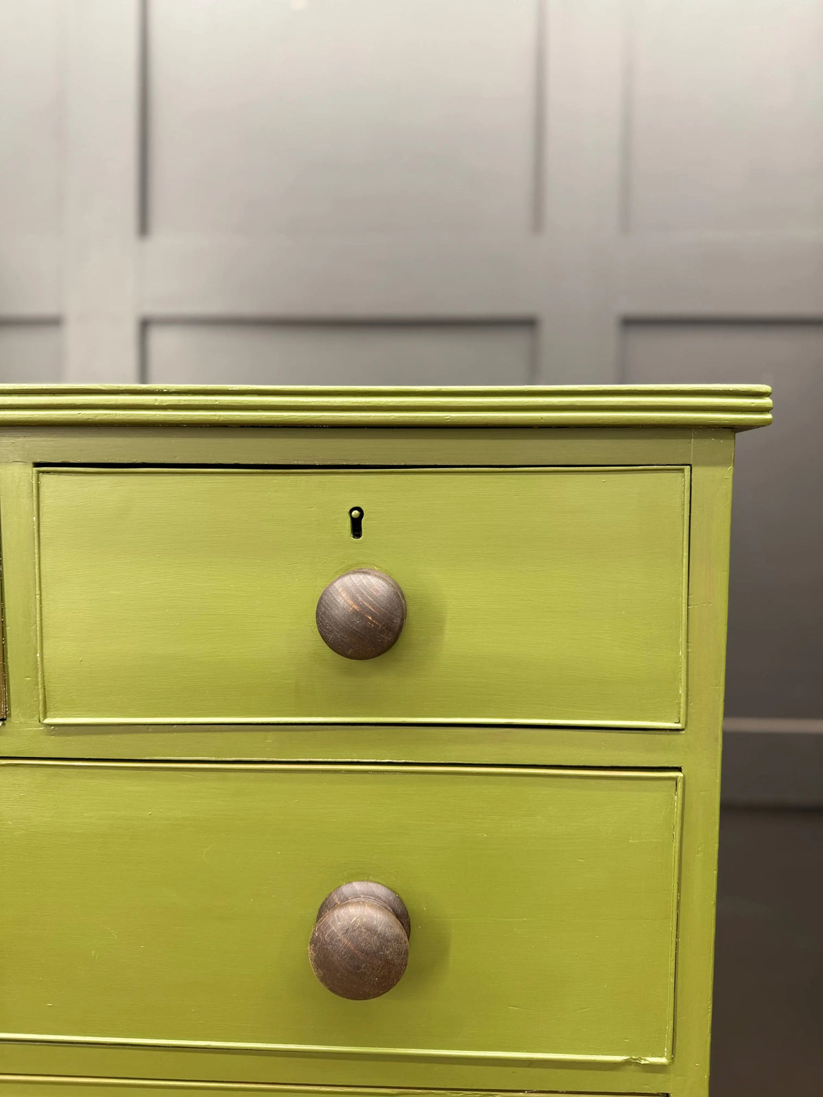 Antique Chest of Drawers Large Vintage Bedroom Storage Green Painted  Drawers