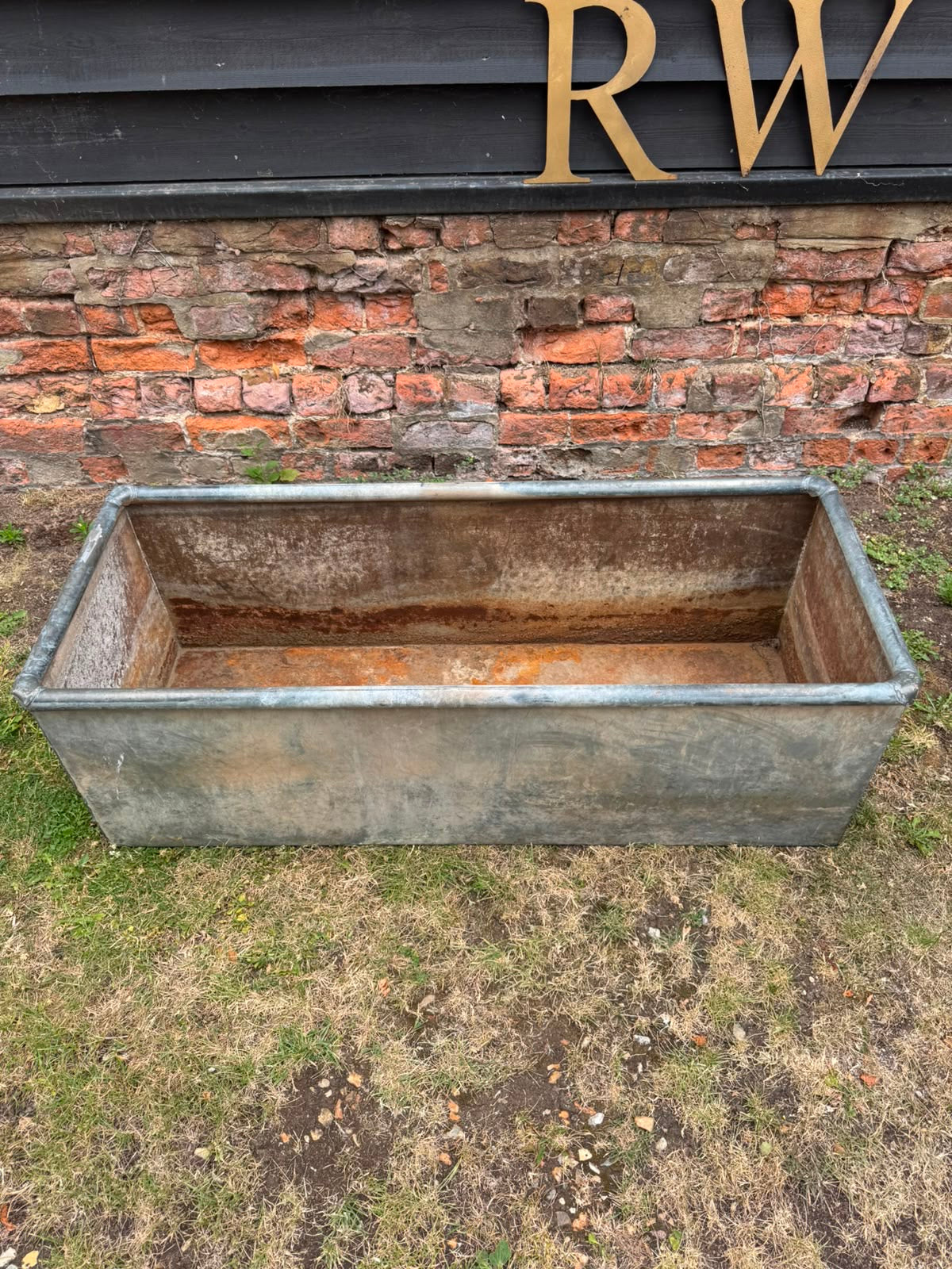 Rustic Galvanised Trough Garden Planter /  Raised Bed Flower Plant Tree Pot T7