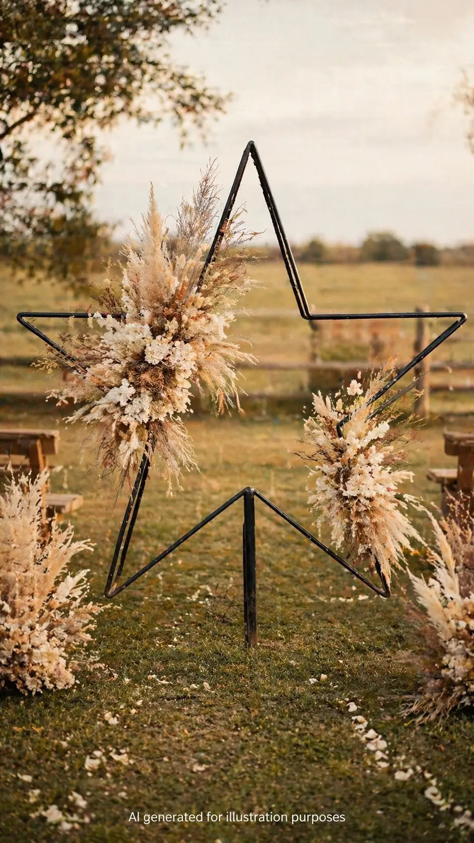 XL Black Metal Star Garden Stake Display Sculpture Christmas Wedding Decor RUSTIC WAREHOUSE NORFOLK