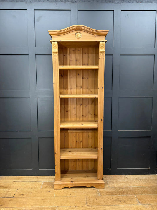 Large Solid Pine Adjustable Bookcase Display Shelving Unit Farmhouse 203cm
