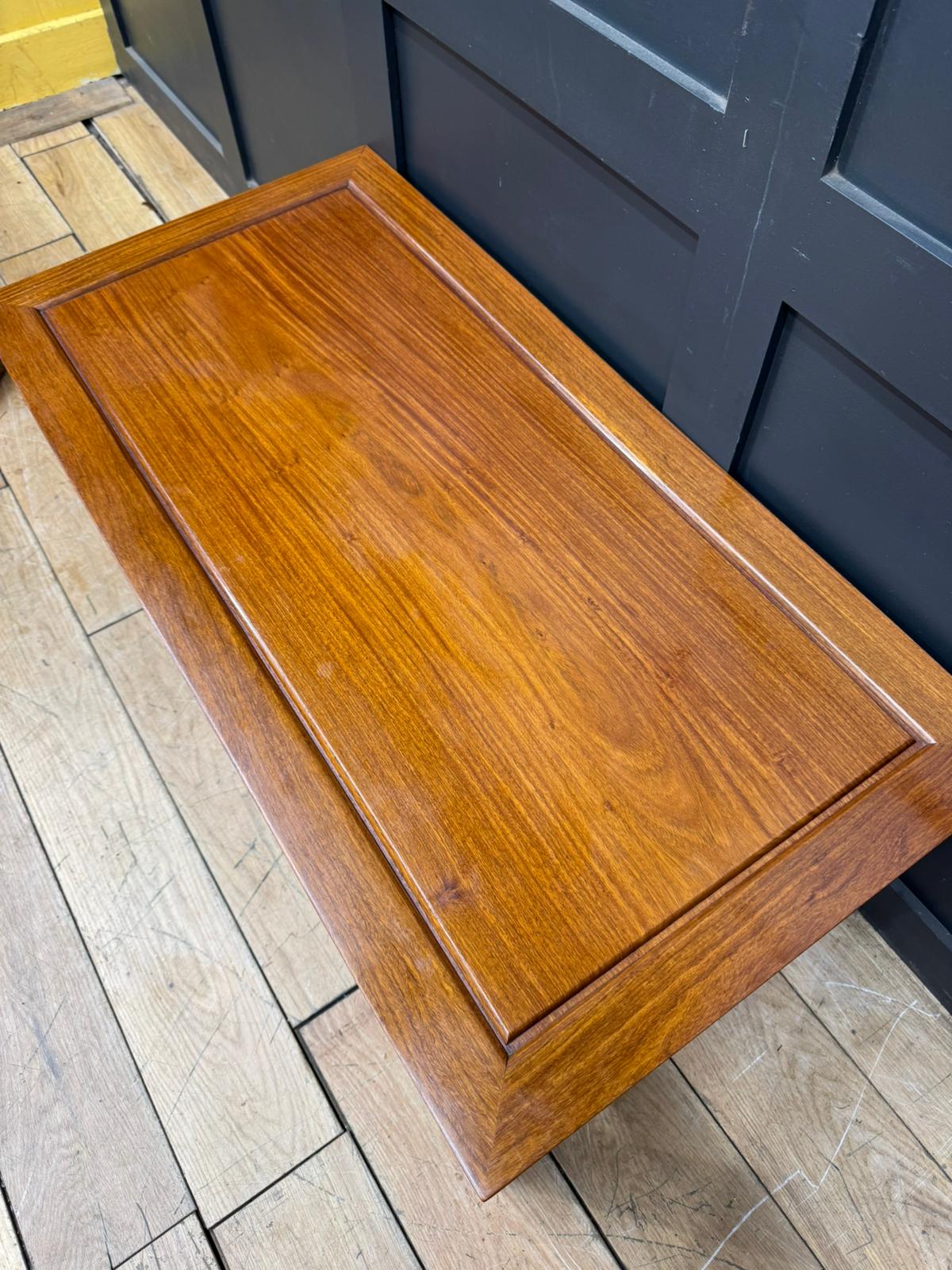 Vintage Mahogany Coffee Table / Oriental Style / Mid Century Modern Low Table A