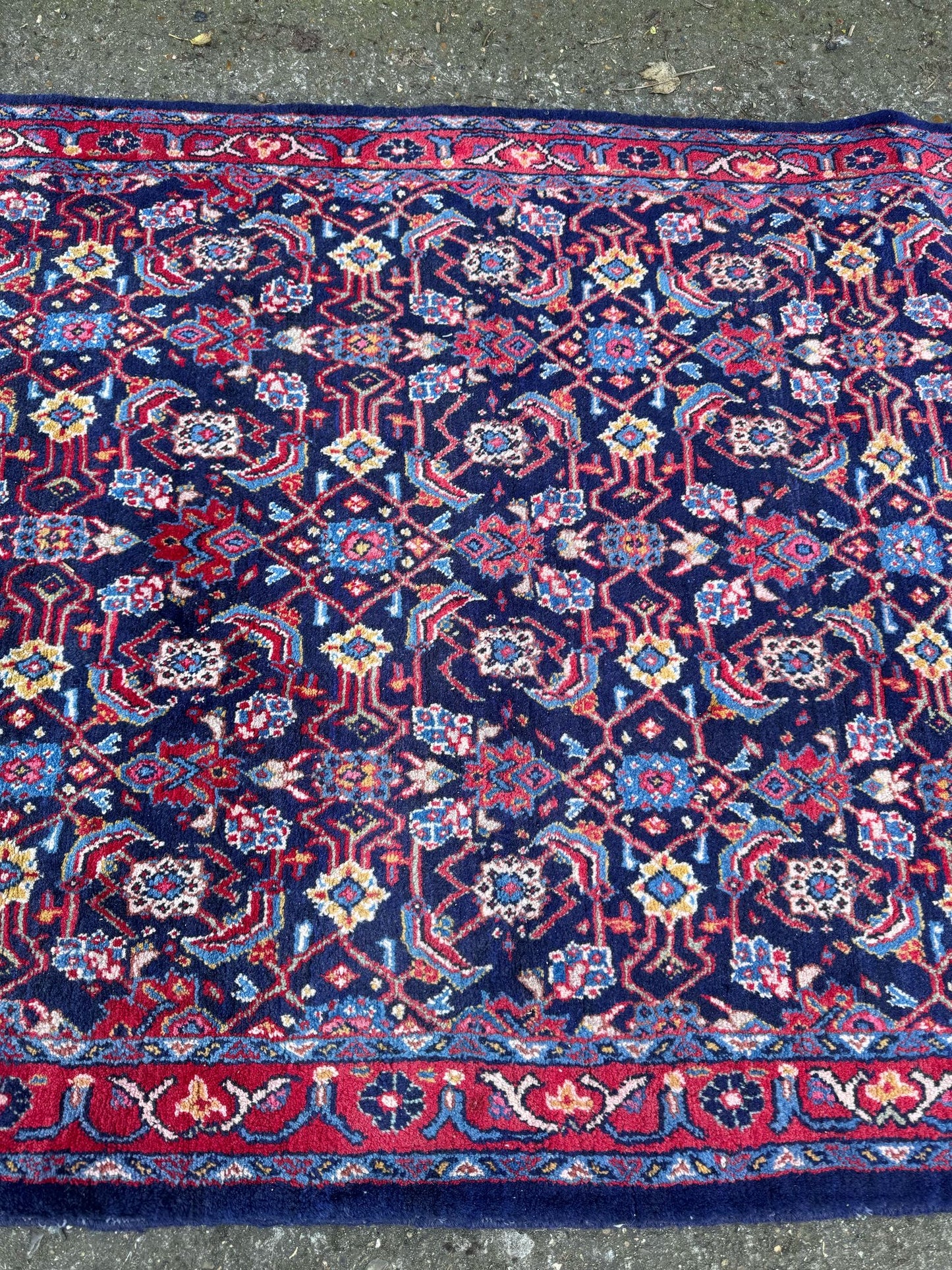 Vintage Handmade Wool Rug / Arak Sourak Sarough/ Handmade 300cm x 133cm