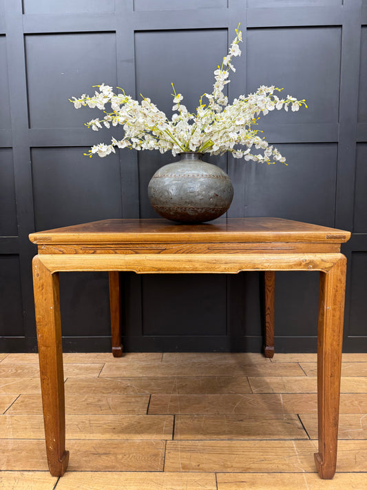 Vintage Chinese Dining Table/ Elm Kitchen Table  Table  / Eastern Furniture