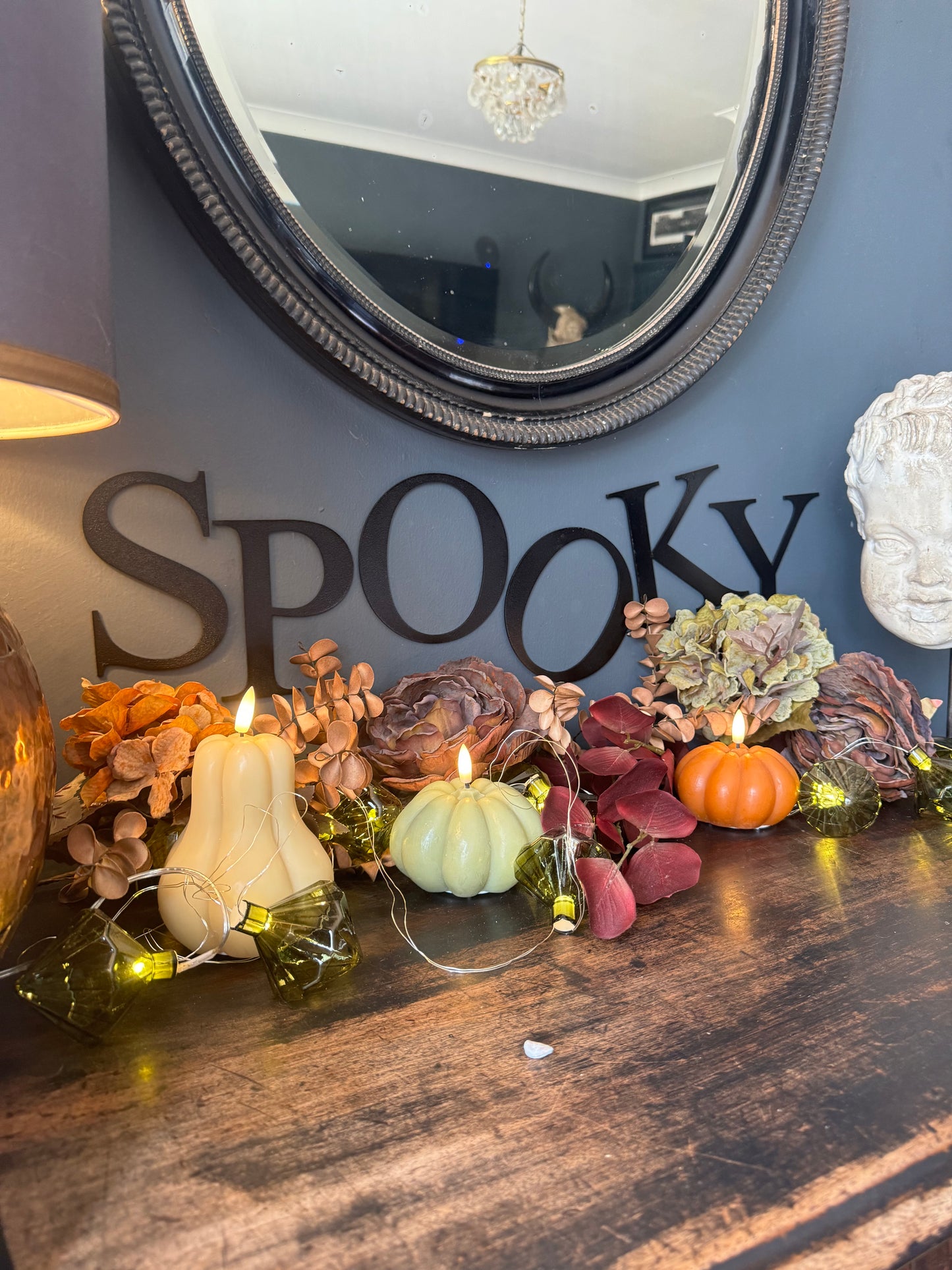 Halloween Decorations 5" or 12" Black Metal Alphabet Letters SPOOKY Personalised Gift Present Mantelpiece Decor, Reusable Decorations