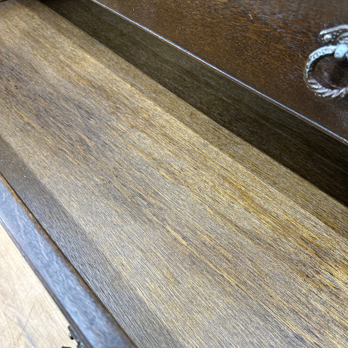 Antique Oak Linen Cupboard / Drinks Cabinet / Tudor Style Oak Cupboard