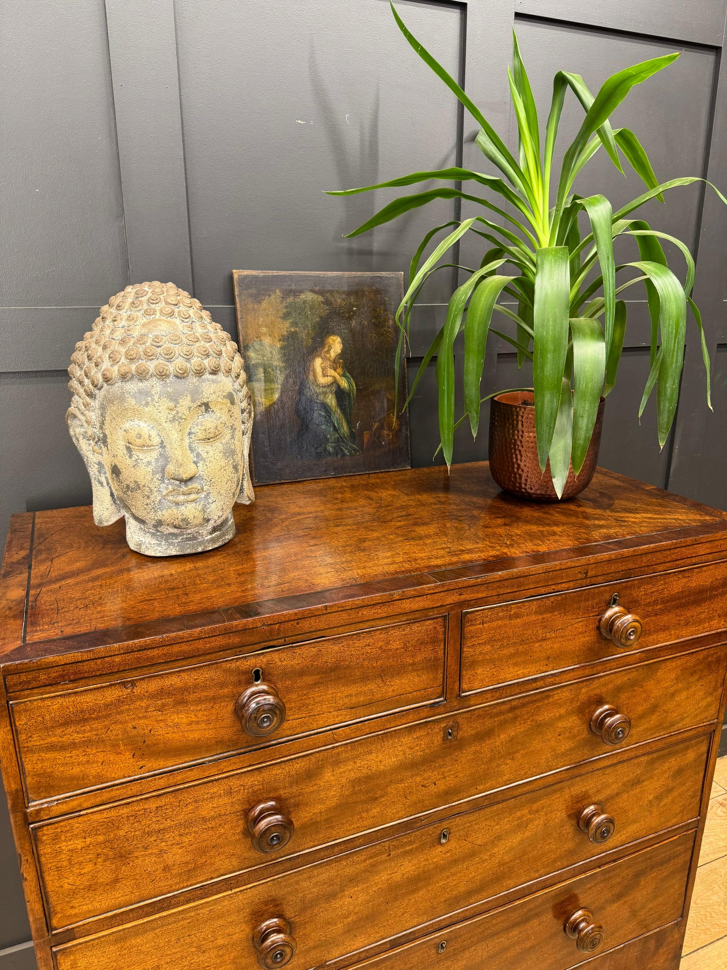 Georgian Mahogany Chest of Drawers Antique Bedroom Clothes Storage