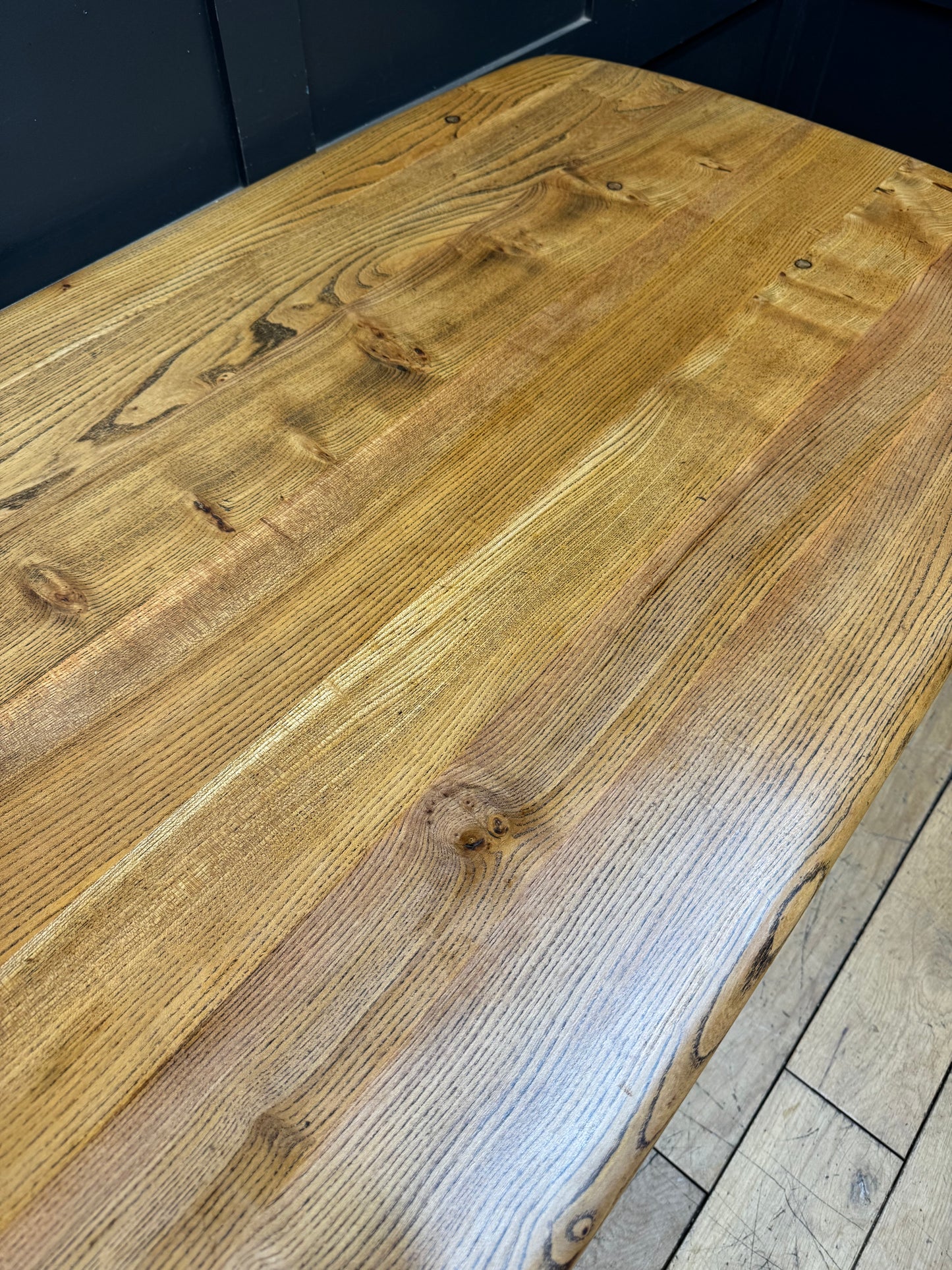 Vintage Ercol Solid Elm Refectory Dining Table – 152cm, Kitchen Table